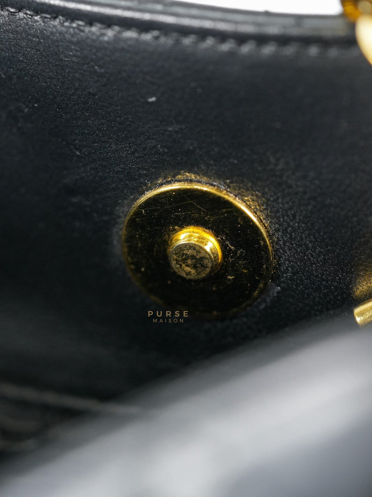 Vintage Tote Bag Medium in Black Quilted Lambskin Leather Series 25 | Purse Maison Luxury Bags Shop