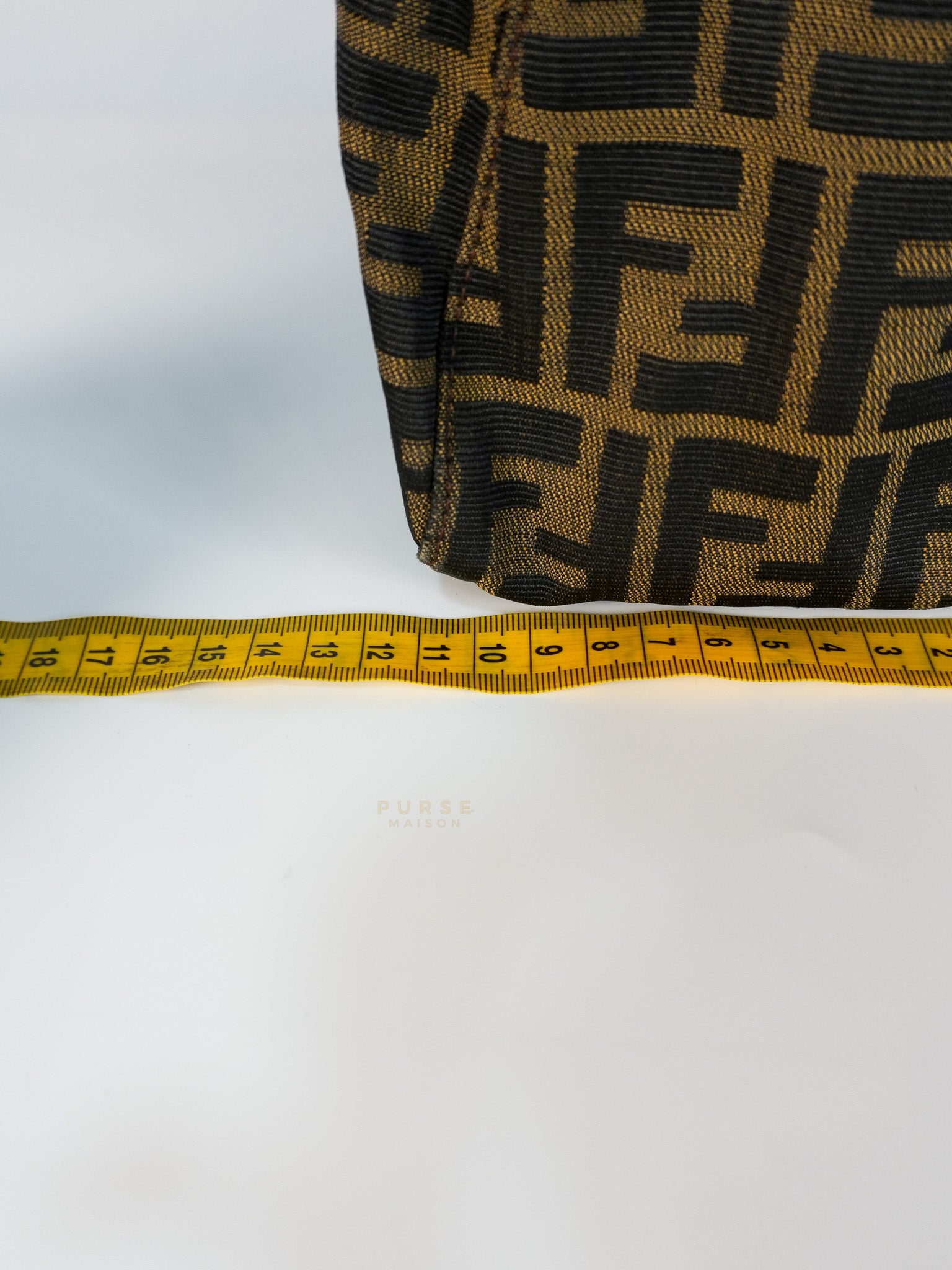 Vintage Zucca Canvas & Calfskin Leather Small Tote Bag | Purse Maison Luxury Bags Shop