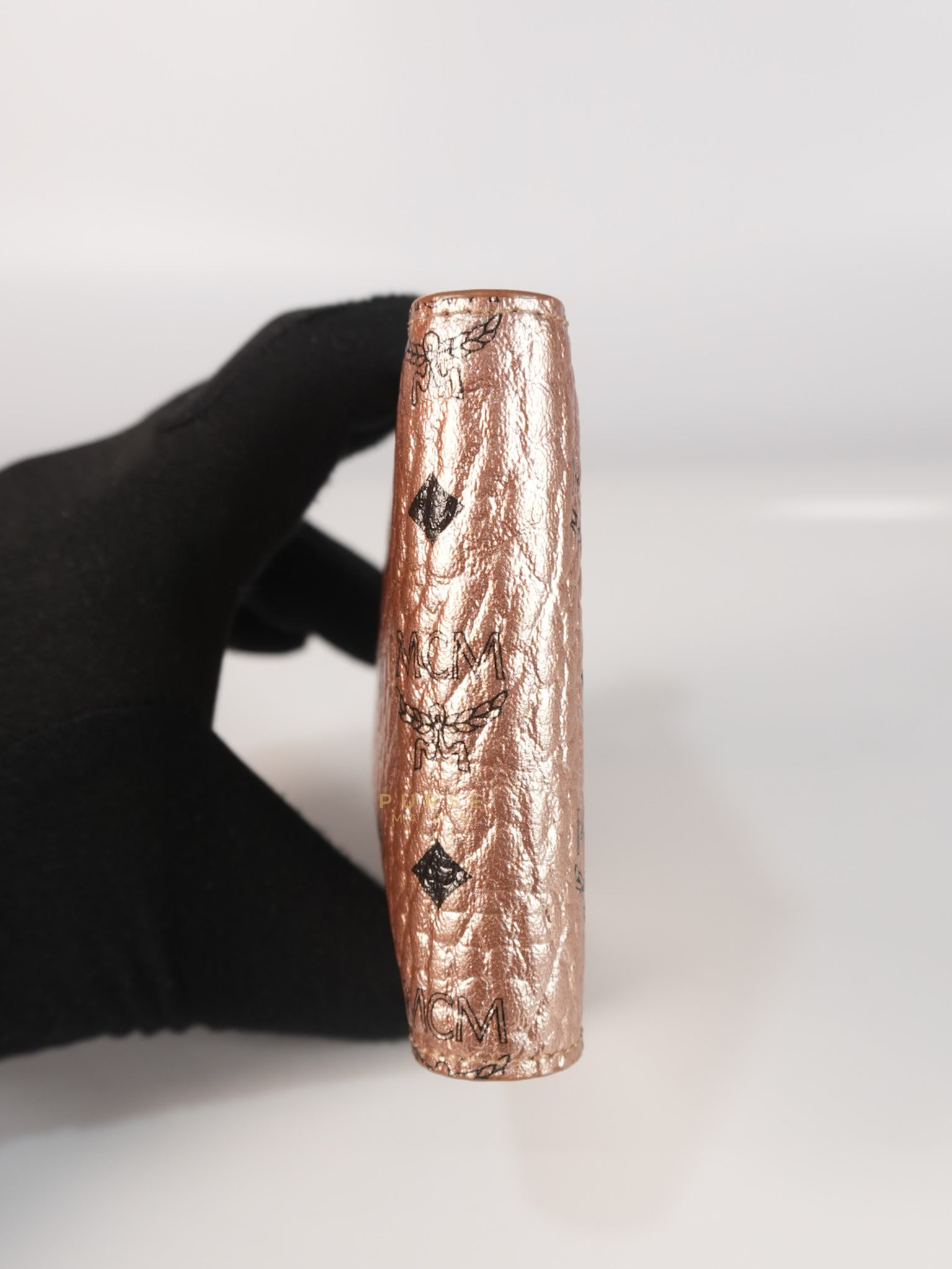 Visetos Bifold Wallet in Champagne Gold | Purse Maison Luxury Bags Shop