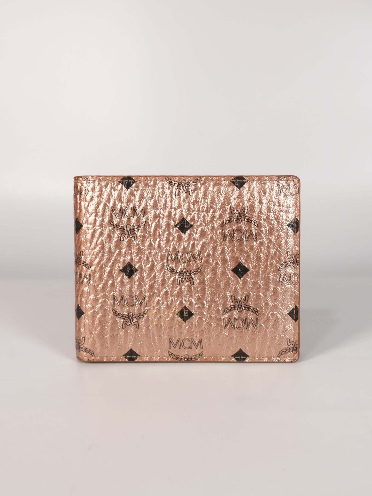 Visetos Bifold Wallet in Champagne Gold | Purse Maison Luxury Bags Shop
