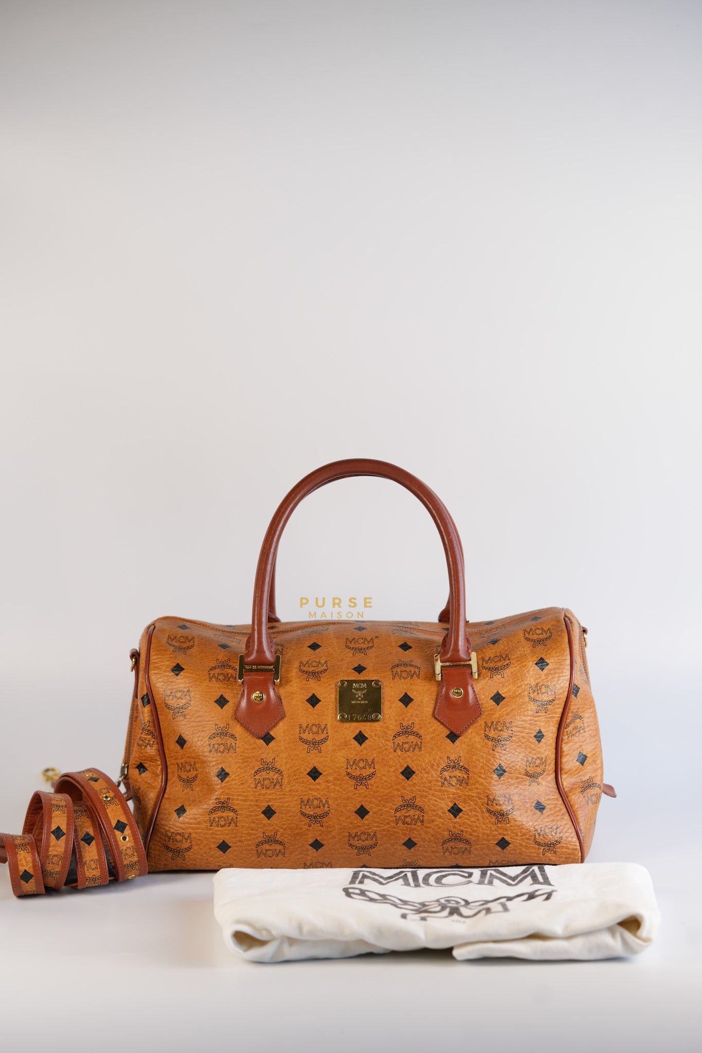 Visetos Boston Brown Leather Bag | Purse Maison Luxury Bags Shop