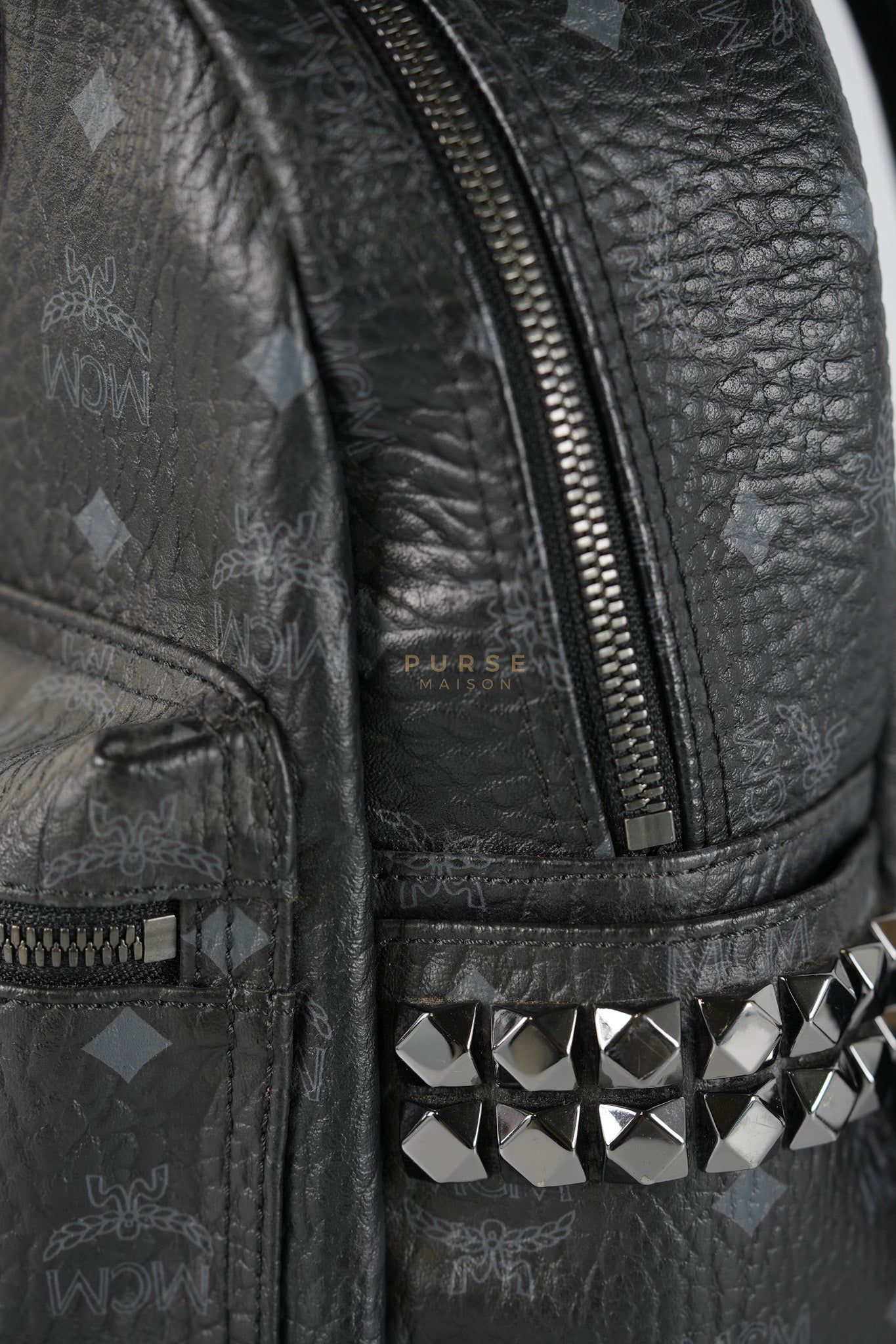 Visetos Stark Small Side Stud Backpack | Purse Maison Luxury Bags Shop