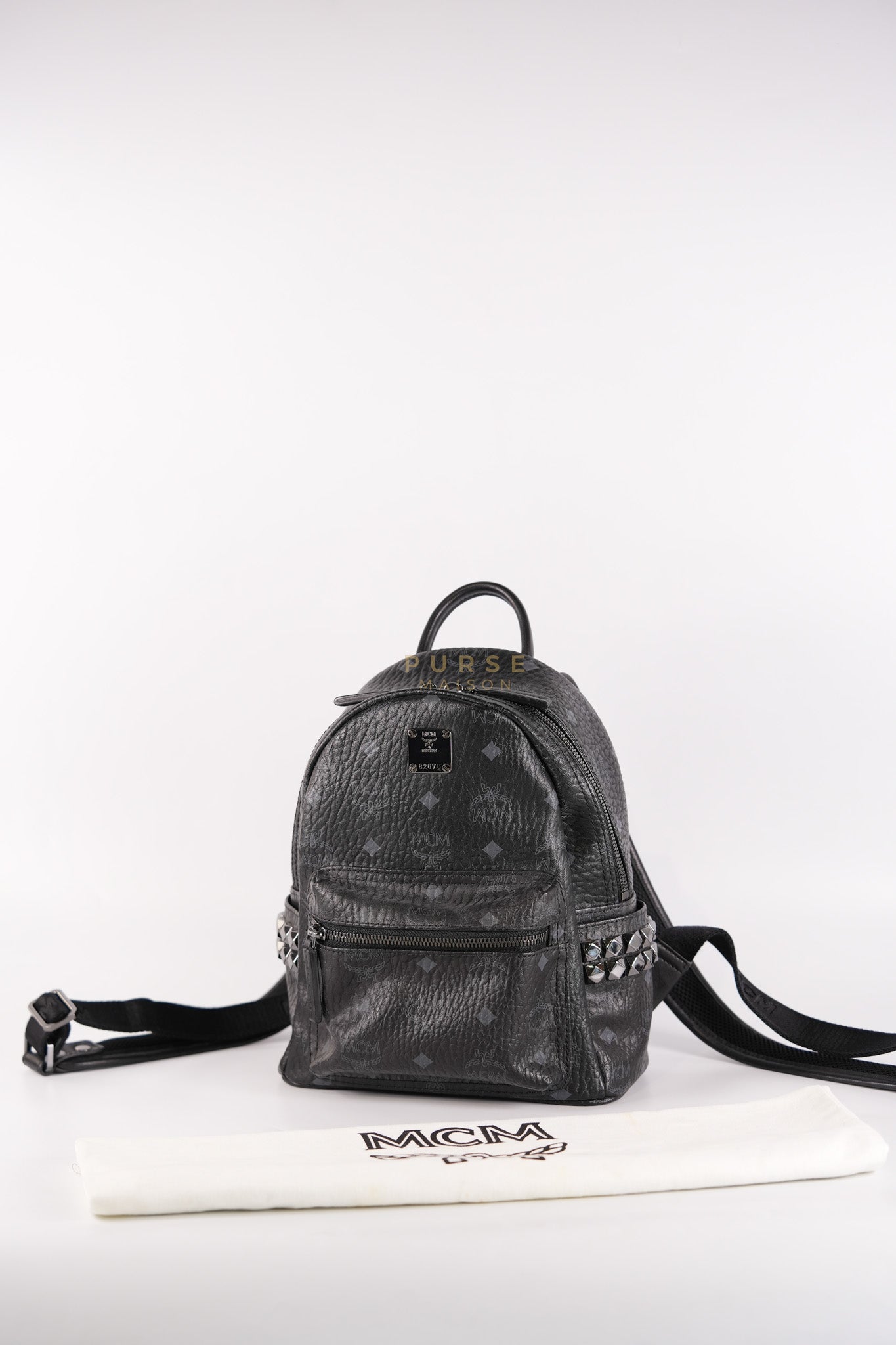 Visetos Stark Small Side Stud Backpack | Purse Maison Luxury Bags Shop