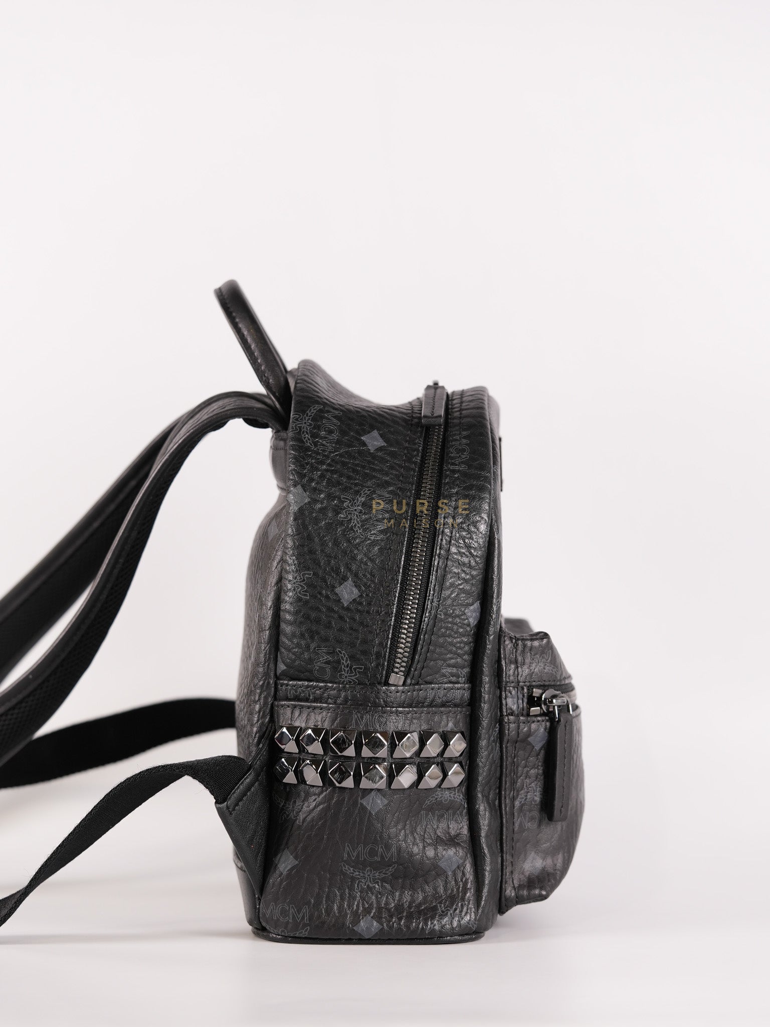 Visetos Stark Small Side Stud Backpack | Purse Maison Luxury Bags Shop