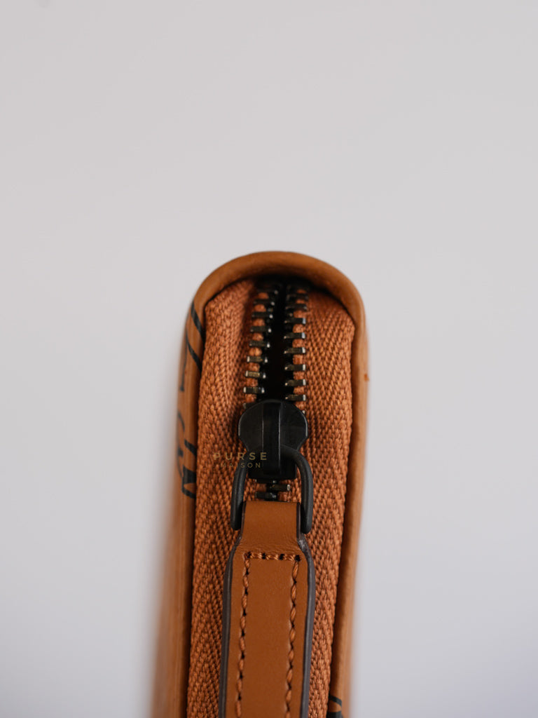 Visetoso Gold Calfskin Leather Zippy Wallet | Purse Maison Luxury Bags Shop