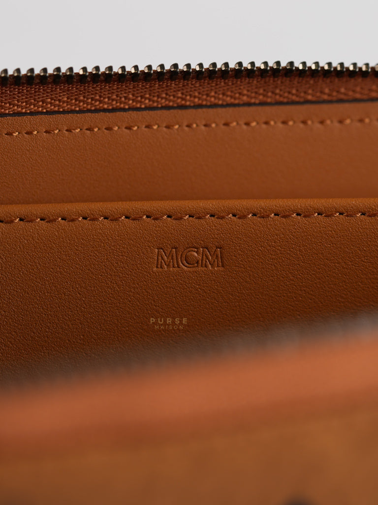 Visetoso Gold Calfskin Leather Zippy Wallet | Purse Maison Luxury Bags Shop