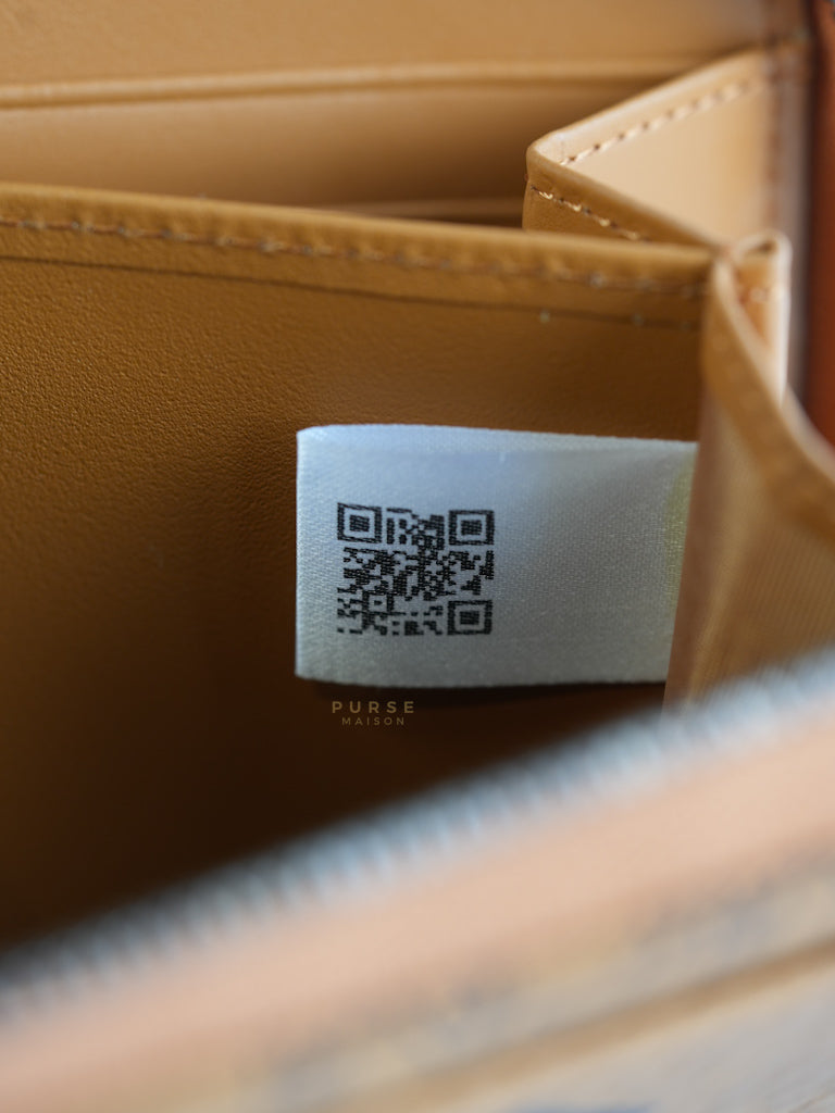 Visetoso Gold Calfskin Leather Zippy Wallet | Purse Maison Luxury Bags Shop