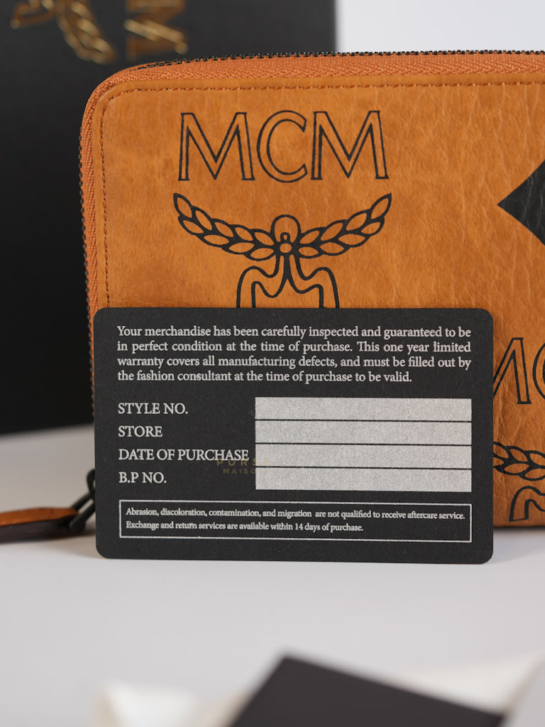 Visetoso Gold Calfskin Leather Zippy Wallet | Purse Maison Luxury Bags Shop