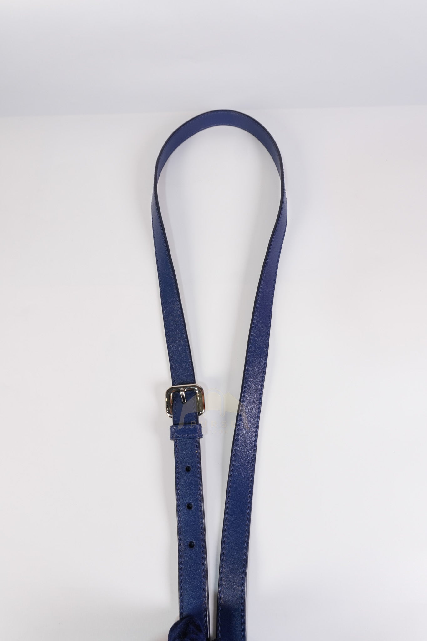 Vitello Daino Blue Soft Calf Leather Two-way Shoulder Bag | Purse Maison Luxury Bags Shop