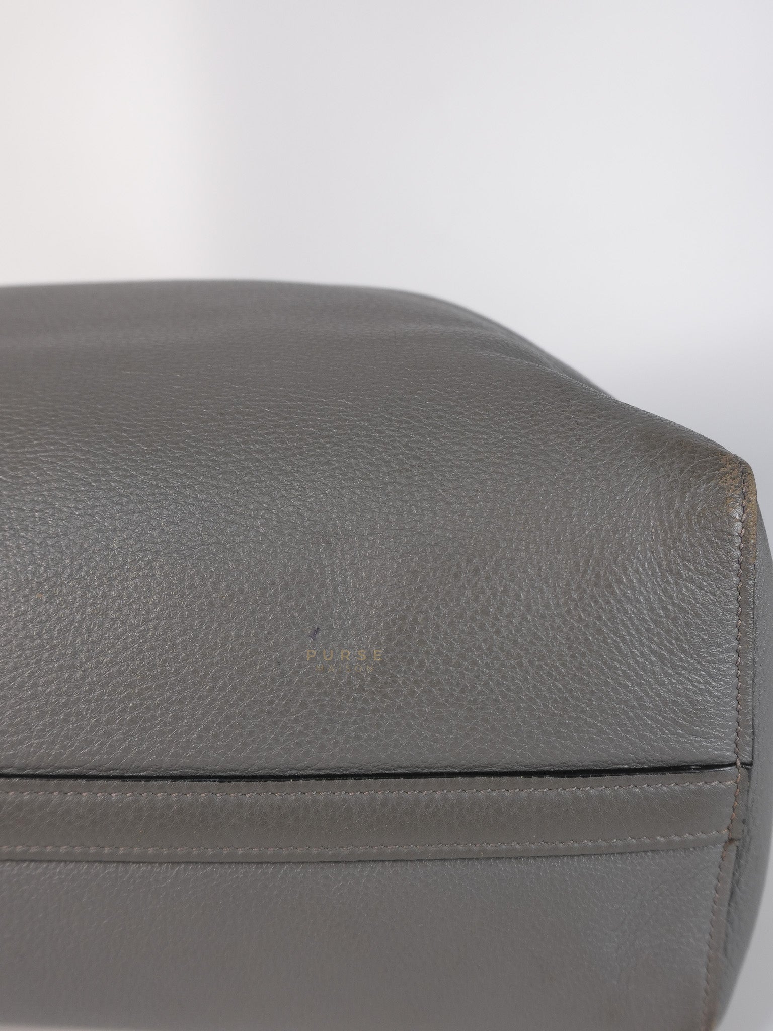 Vitello Daino Large Tote Bag in Clay Gray | Purse Maison Luxury Bags Shop