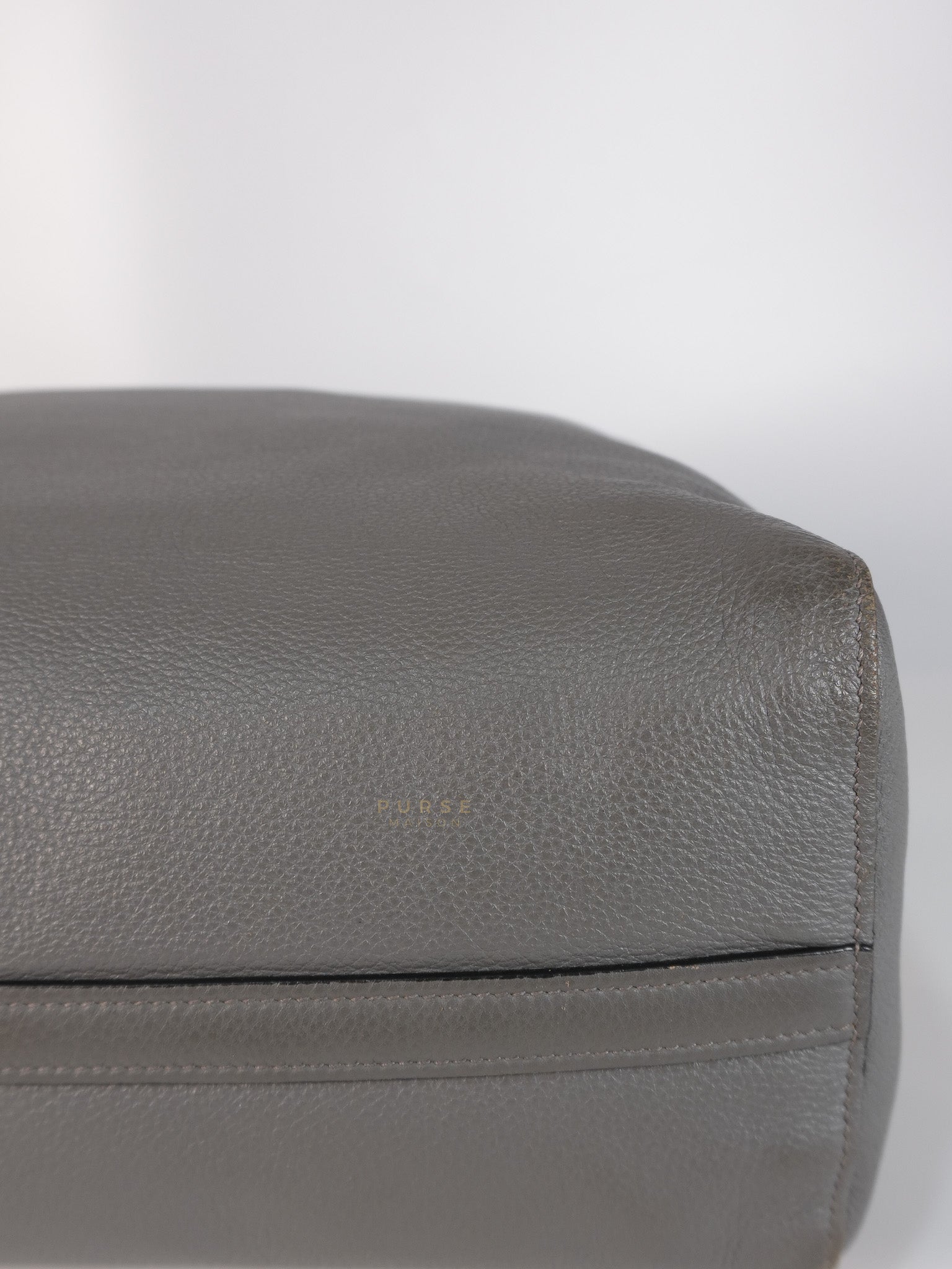 Vitello Daino Large Tote Bag in Clay Gray | Purse Maison Luxury Bags Shop