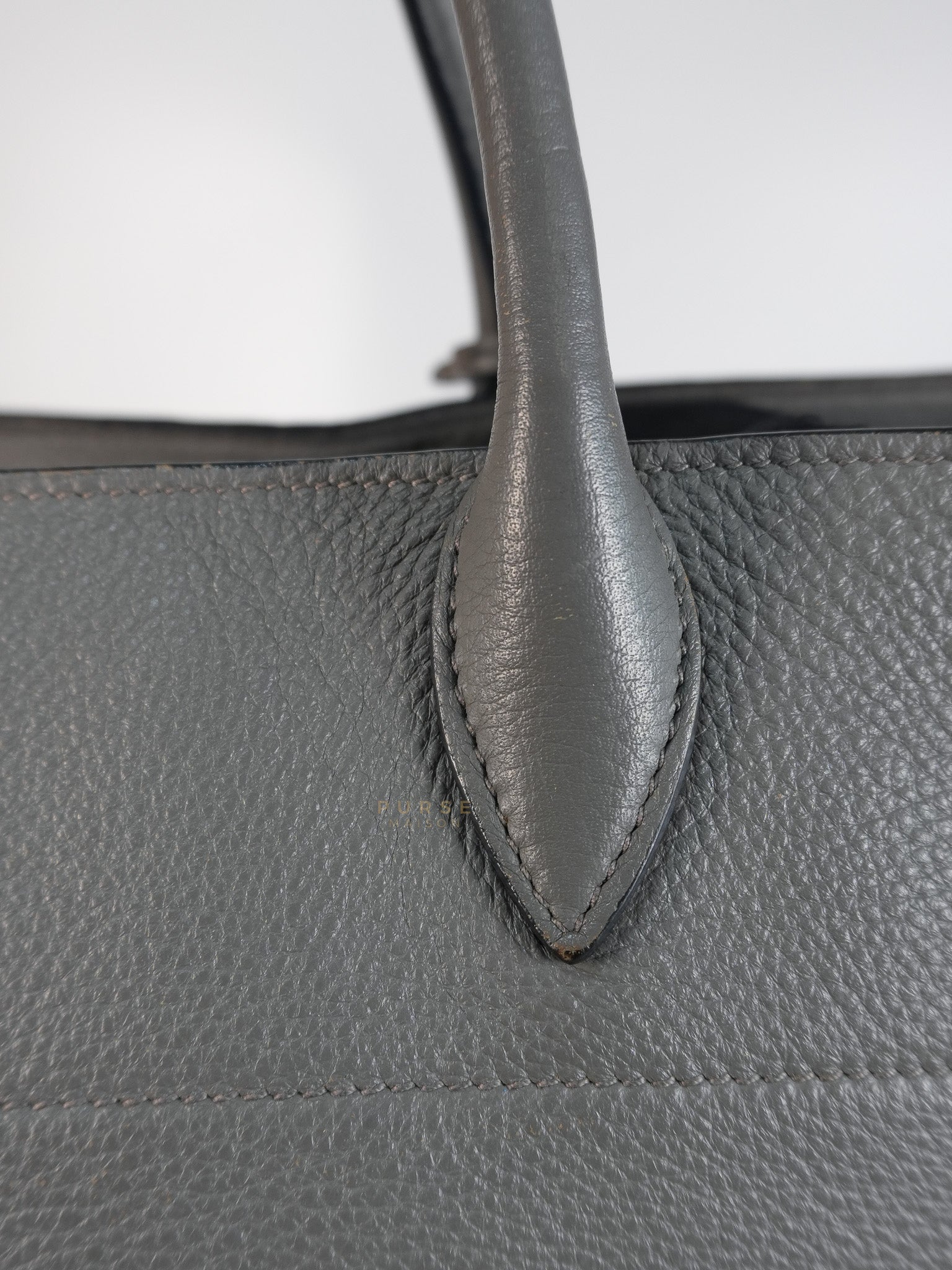 Vitello Daino Large Tote Bag in Clay Gray | Purse Maison Luxury Bags Shop