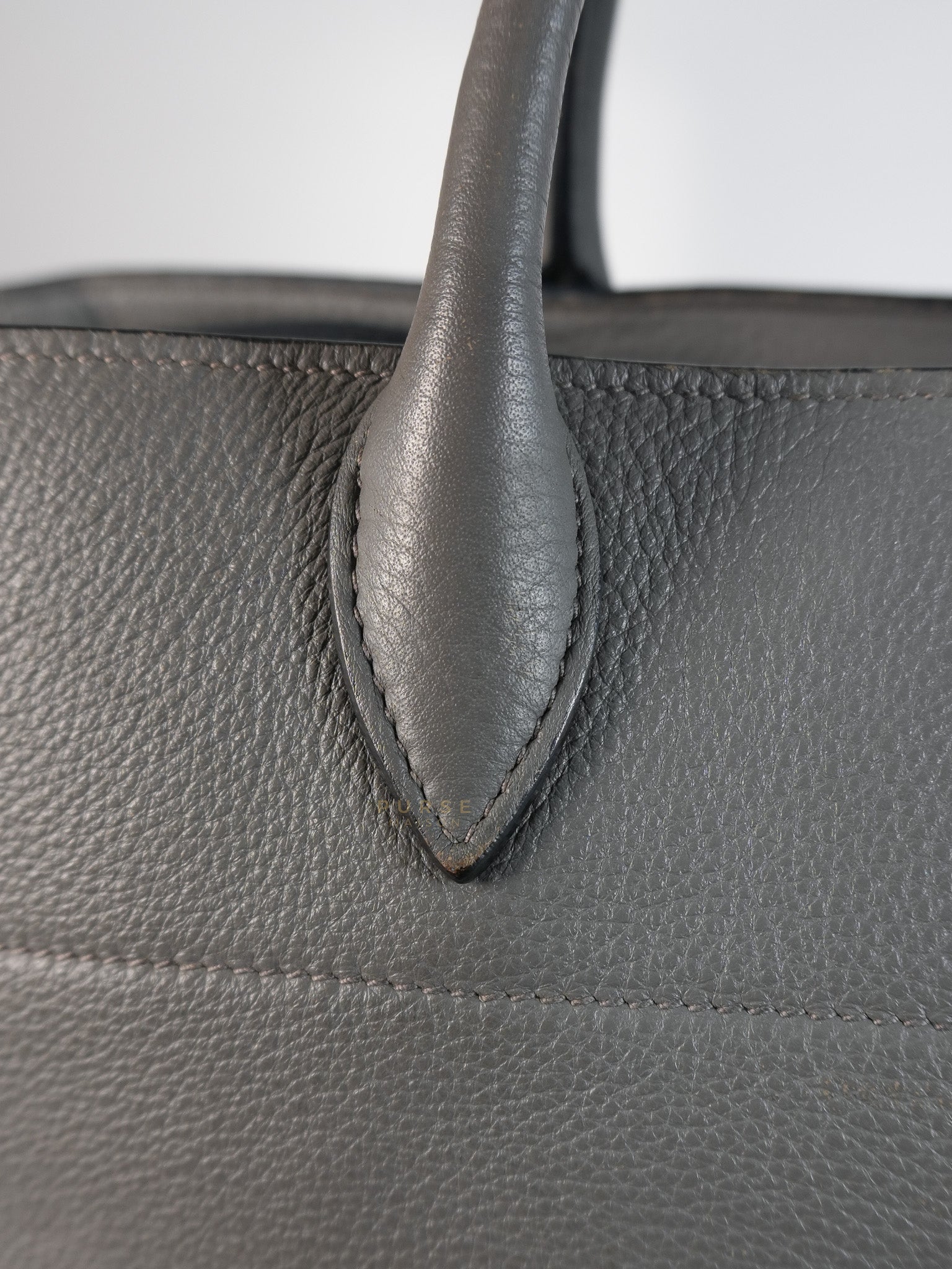 Vitello Daino Large Tote Bag in Clay Gray | Purse Maison Luxury Bags Shop