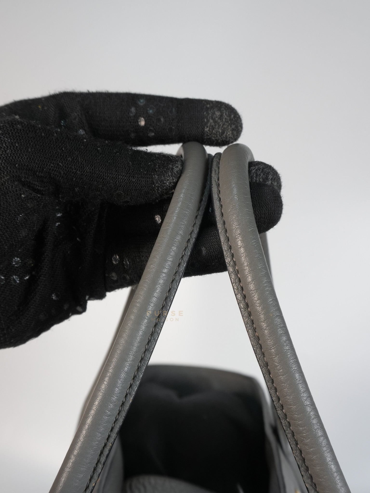 Vitello Daino Large Tote Bag in Clay Gray | Purse Maison Luxury Bags Shop