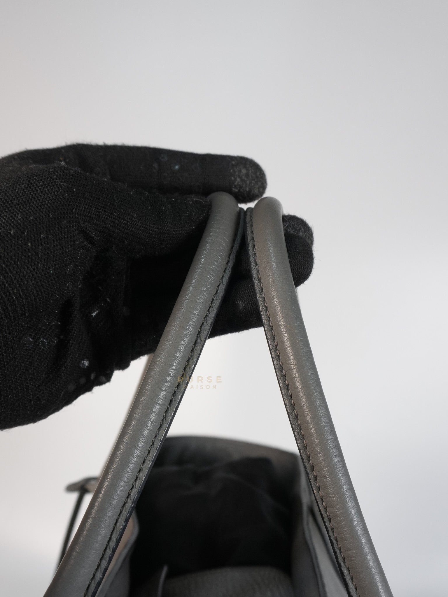 Vitello Daino Large Tote Bag in Clay Gray | Purse Maison Luxury Bags Shop