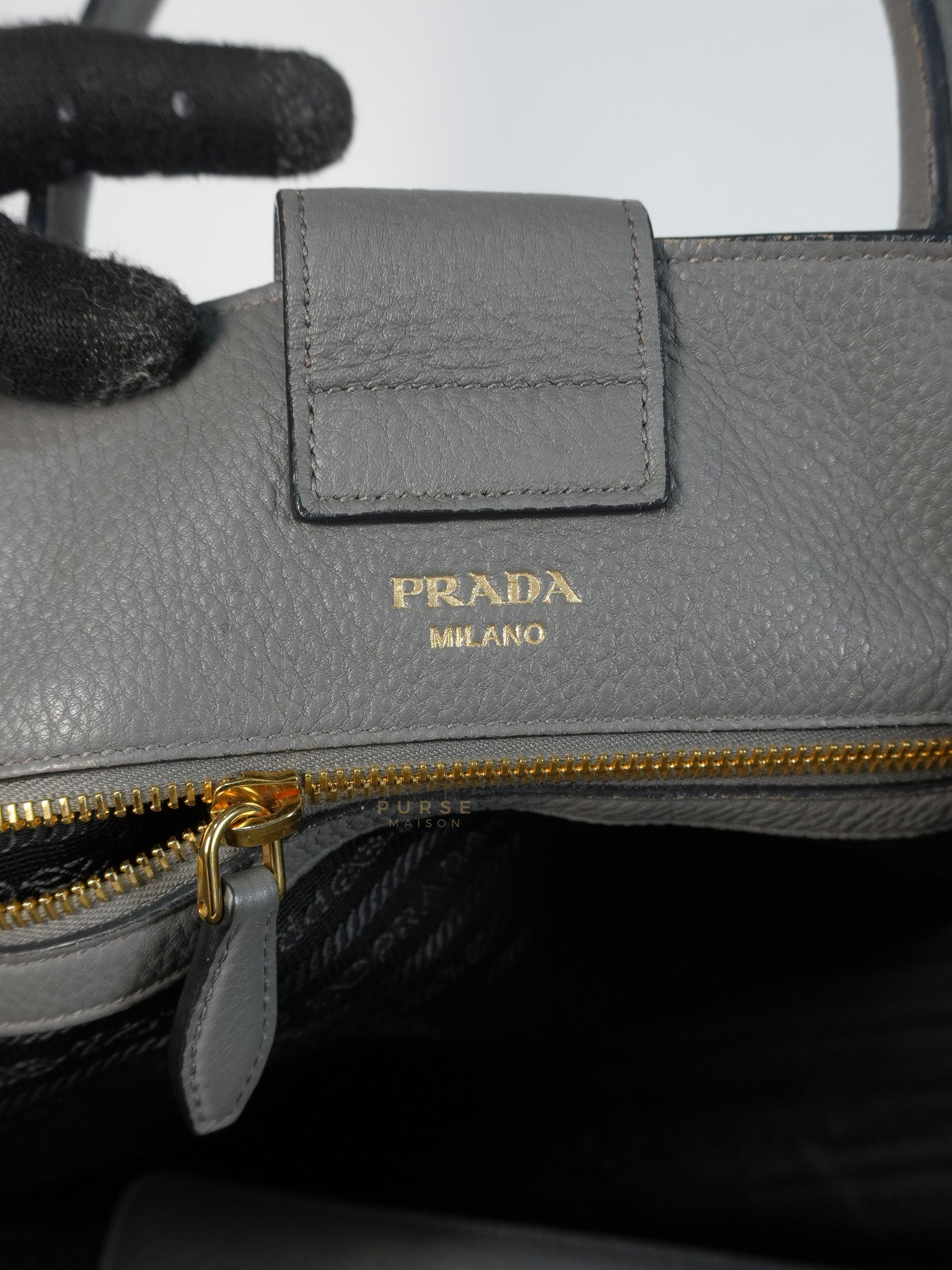 Vitello Daino Large Tote Bag in Clay Gray | Purse Maison Luxury Bags Shop