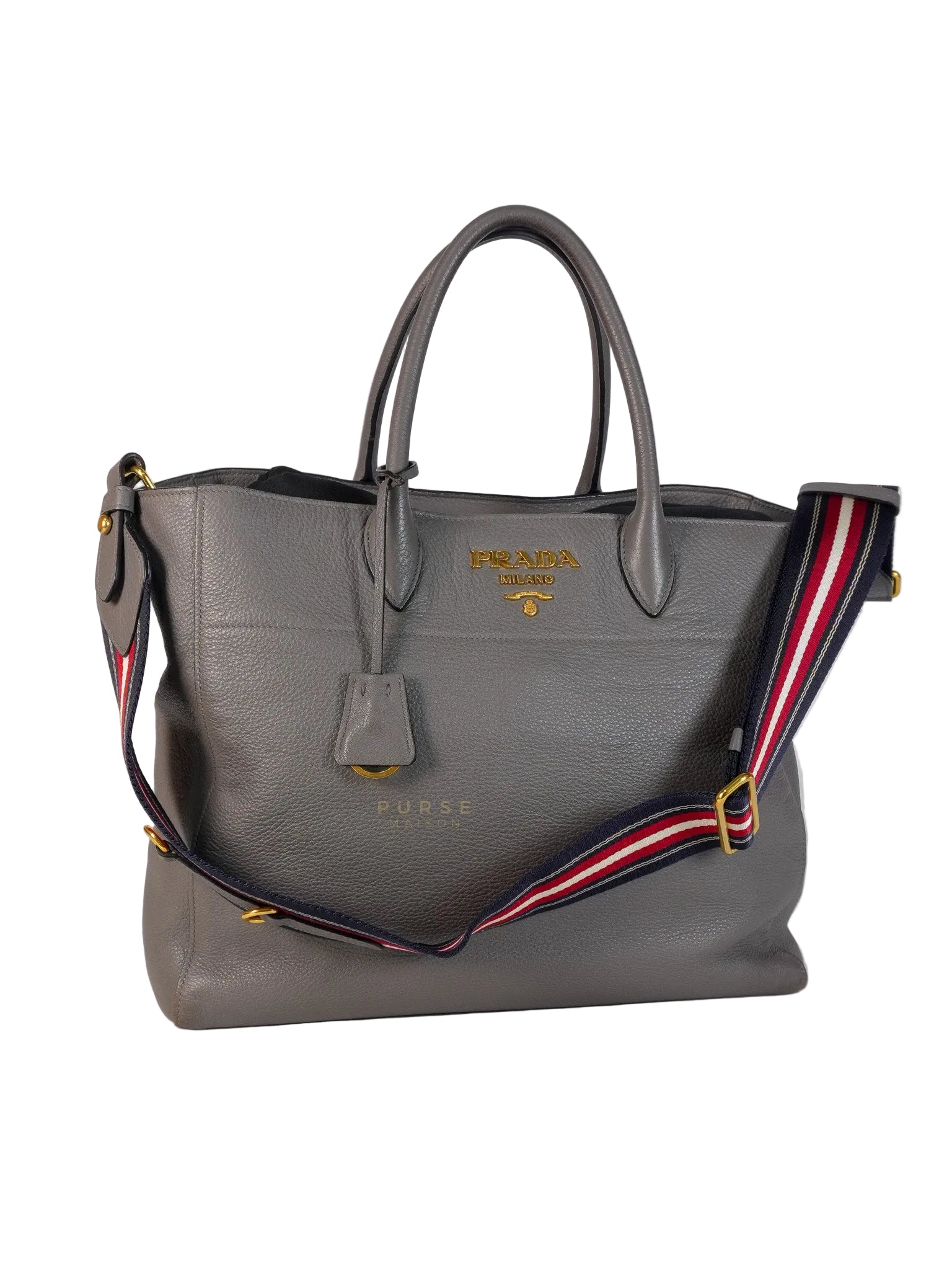 Vitello Daino Large Tote Bag in Clay Gray | Purse Maison Luxury Bags Shop