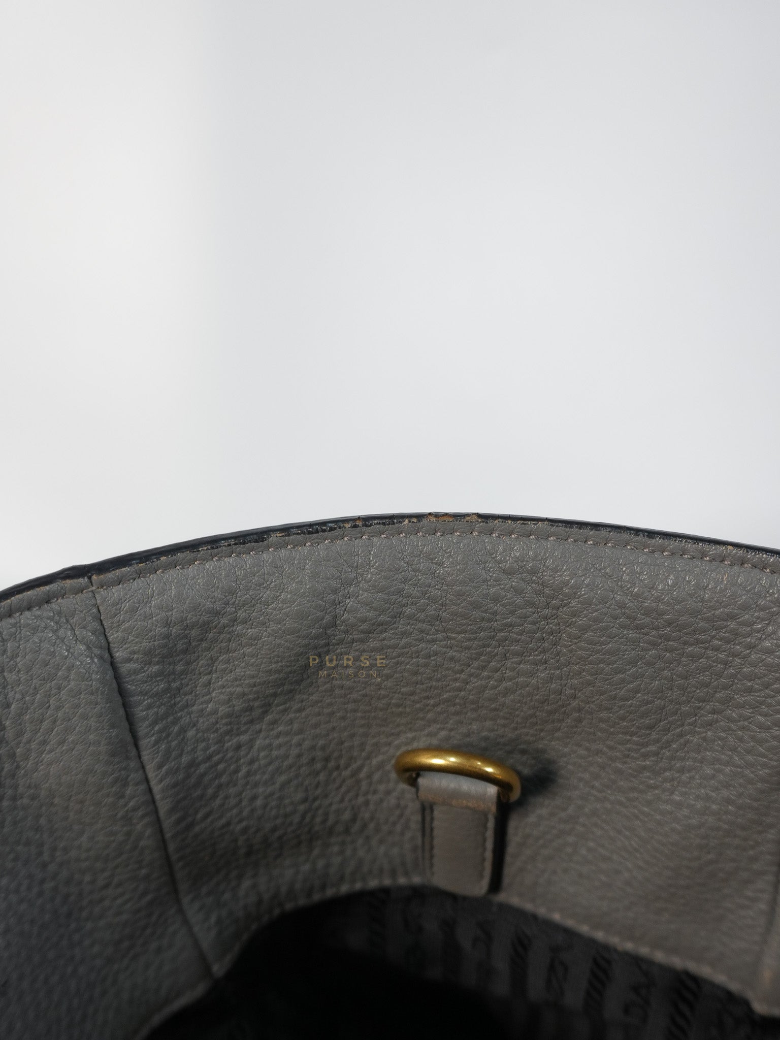 Vitello Daino Large Tote Bag in Clay Gray | Purse Maison Luxury Bags Shop