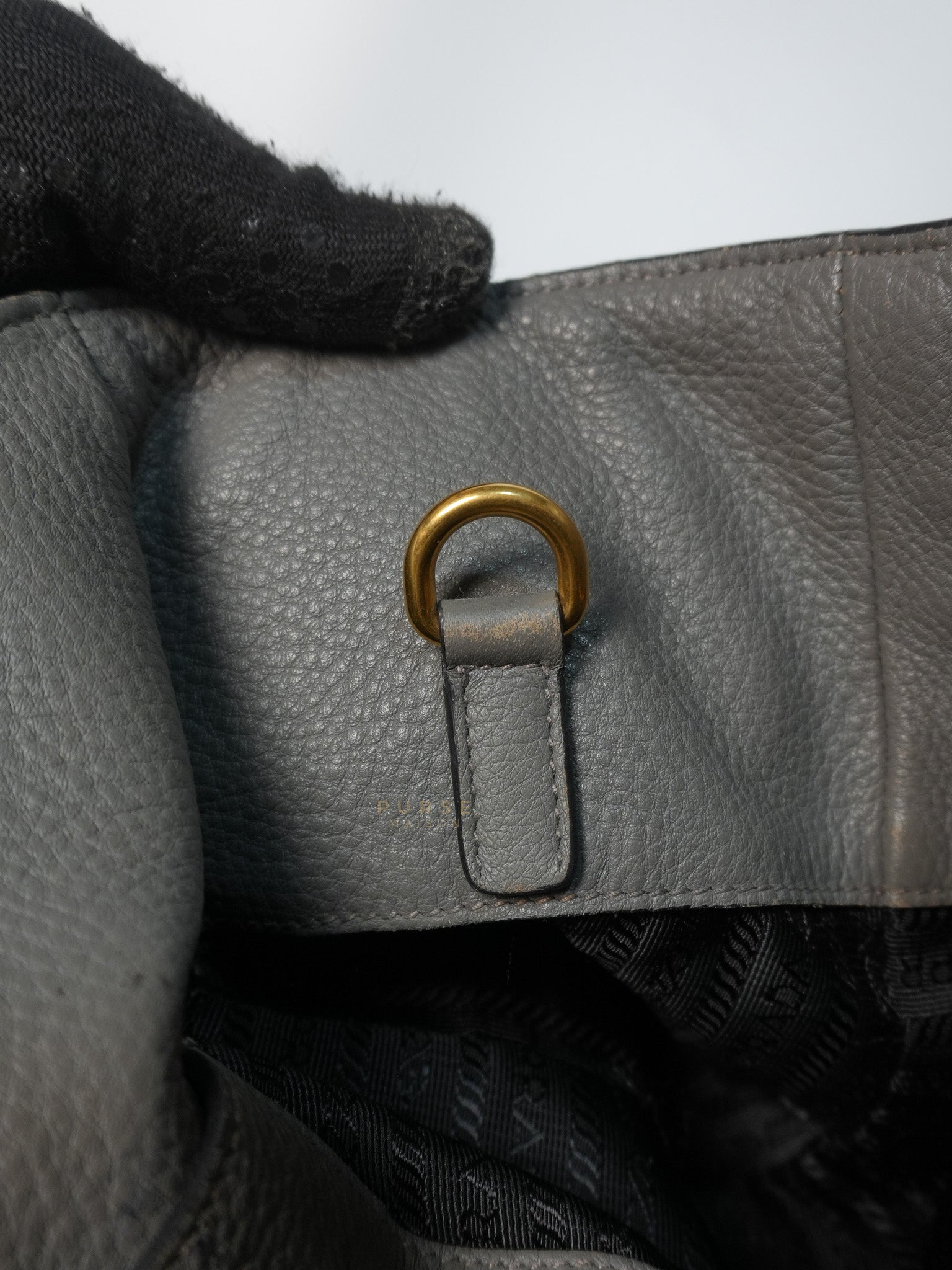 Vitello Daino Large Tote Bag in Clay Gray | Purse Maison Luxury Bags Shop