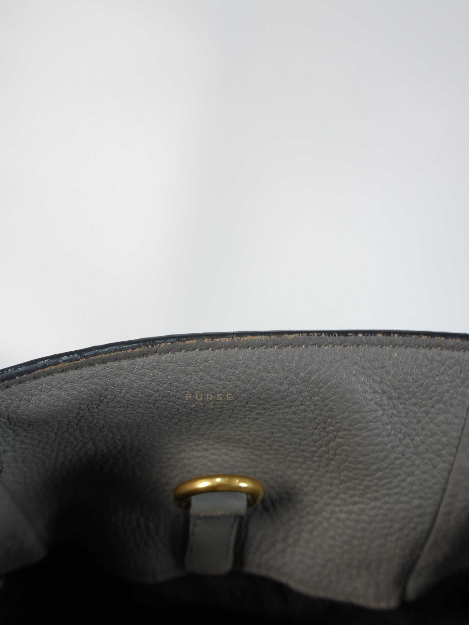 Vitello Daino Large Tote Bag in Clay Gray | Purse Maison Luxury Bags Shop