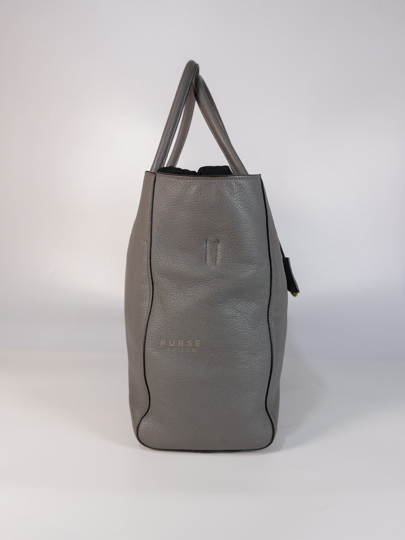 Vitello Daino Large Tote Bag in Clay Gray | Purse Maison Luxury Bags Shop