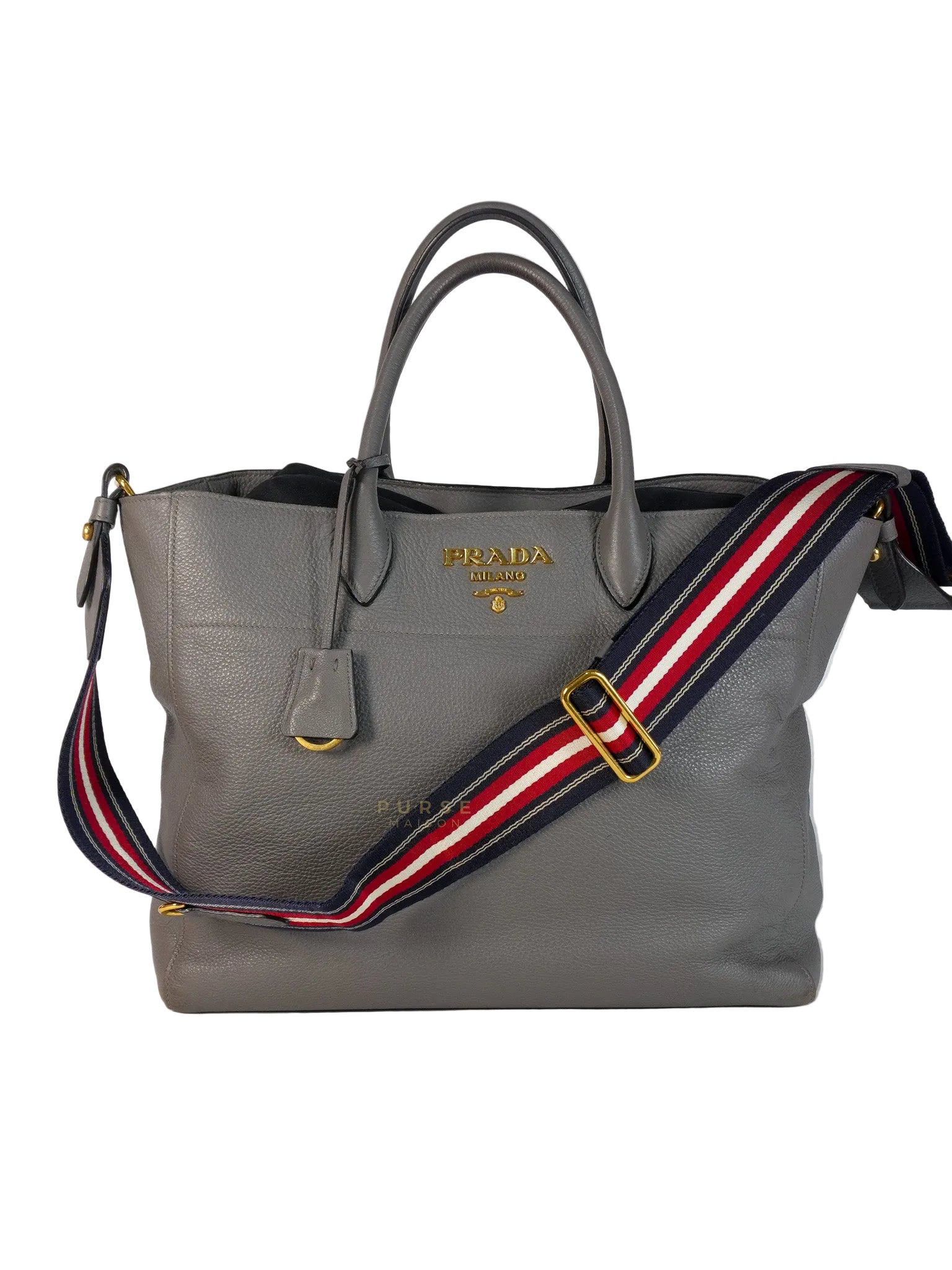 Vitello Daino Large Tote Bag in Clay Gray | Purse Maison Luxury Bags Shop
