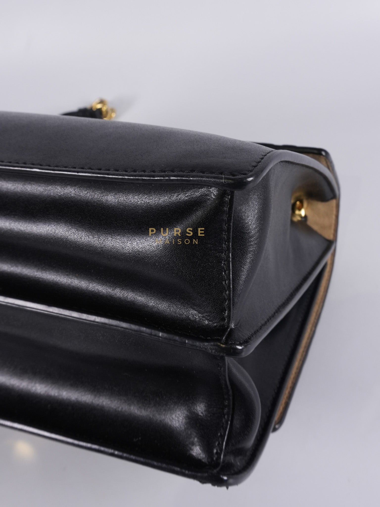 Vitello Liberty Bicolor and Gold Hardware | Purse Maison Luxury Bags Shop