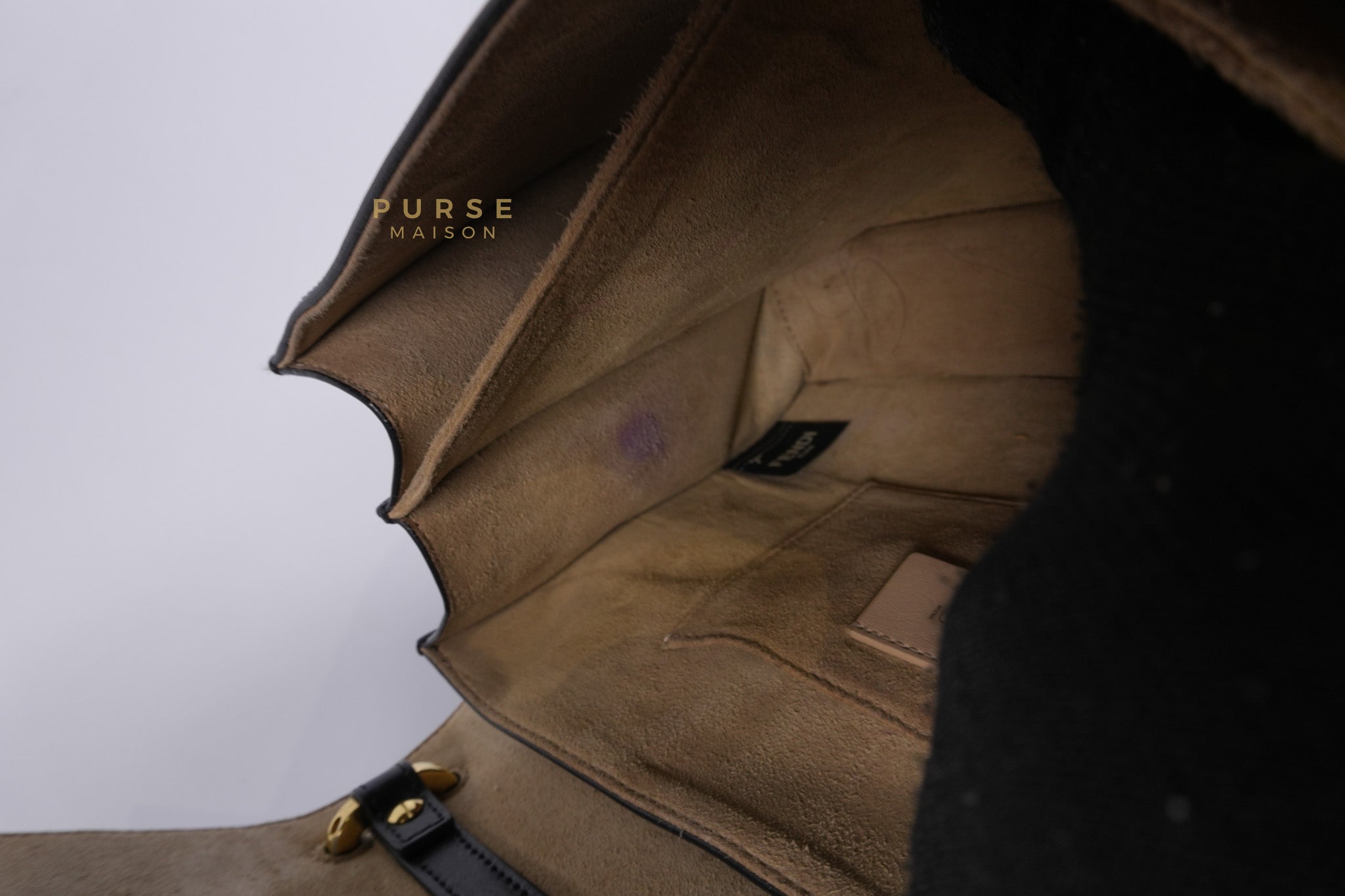 Vitello Liberty Bicolor and Gold Hardware | Purse Maison Luxury Bags Shop