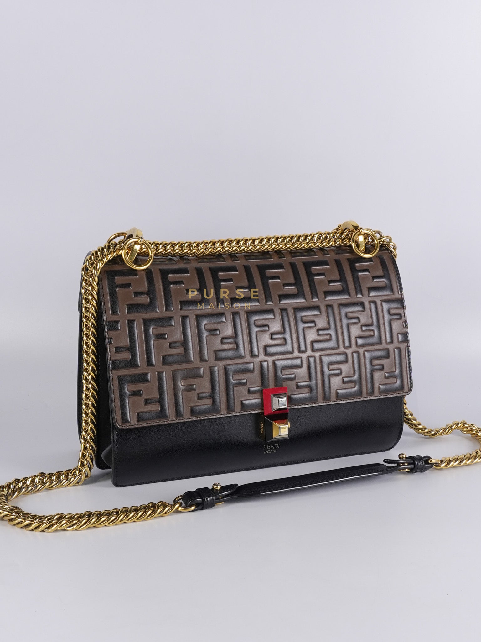 Vitello Liberty Bicolor and Gold Hardware | Purse Maison Luxury Bags Shop