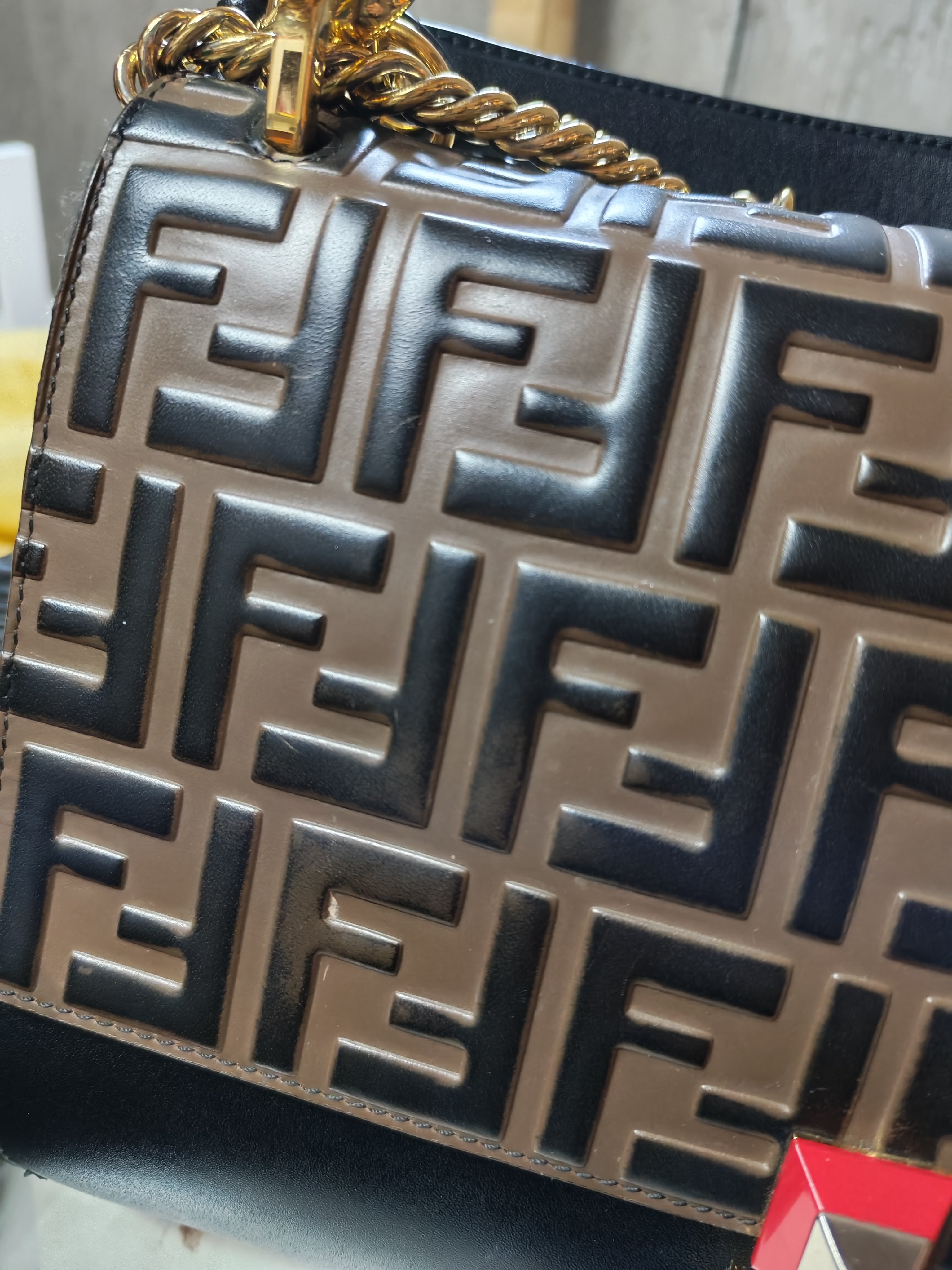 Vitello Liberty Bicolor and Gold Hardware | Purse Maison Luxury Bags Shop