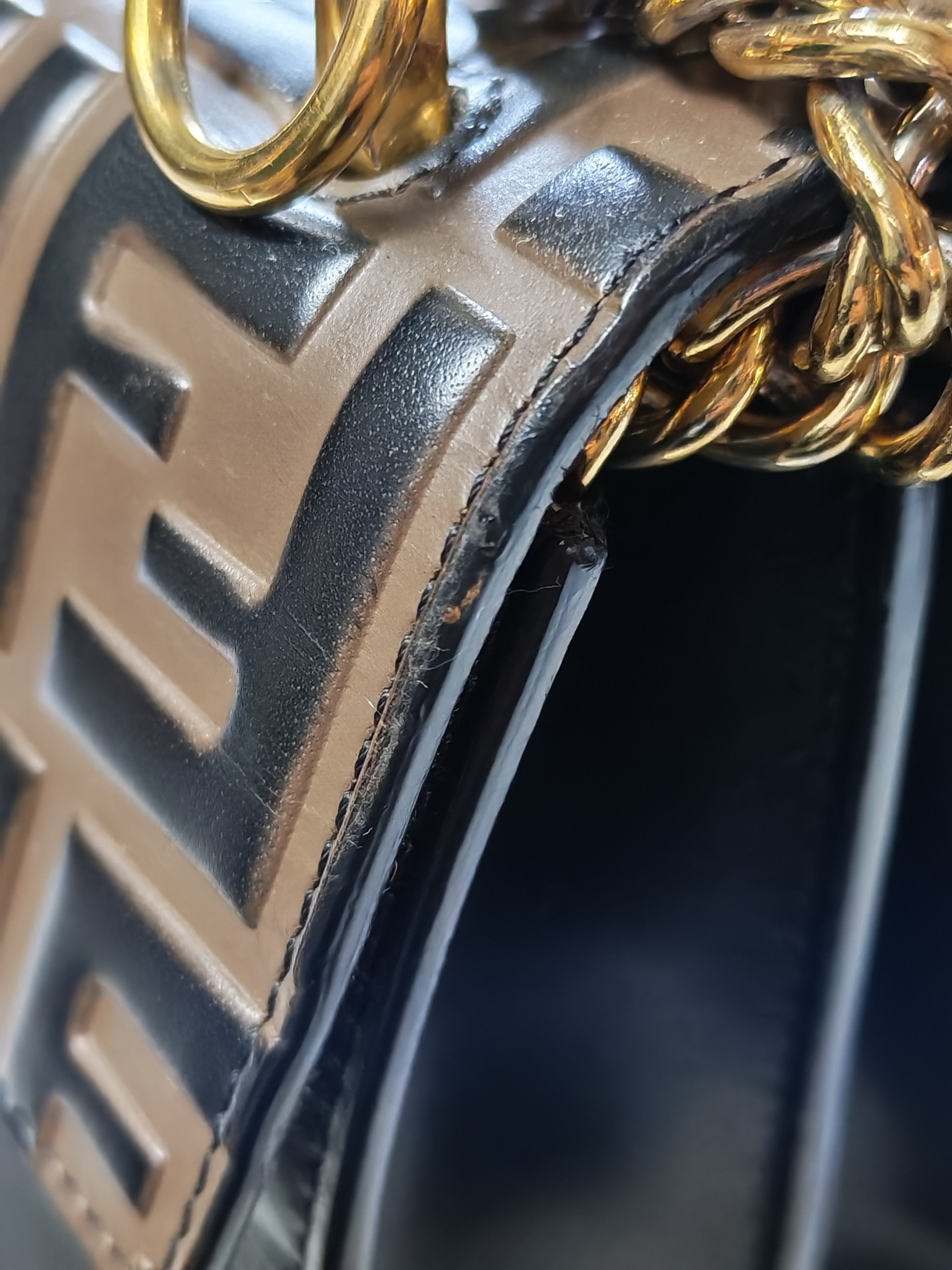 Vitello Liberty Bicolor and Gold Hardware | Purse Maison Luxury Bags Shop