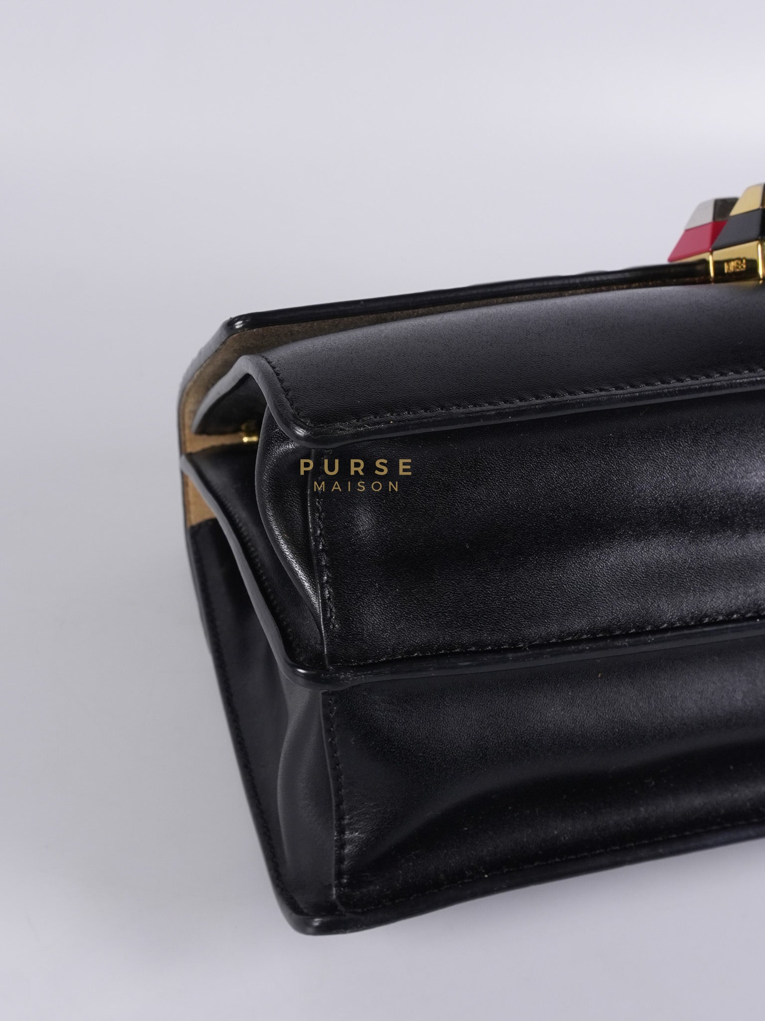 Vitello Liberty Bicolor and Gold Hardware | Purse Maison Luxury Bags Shop