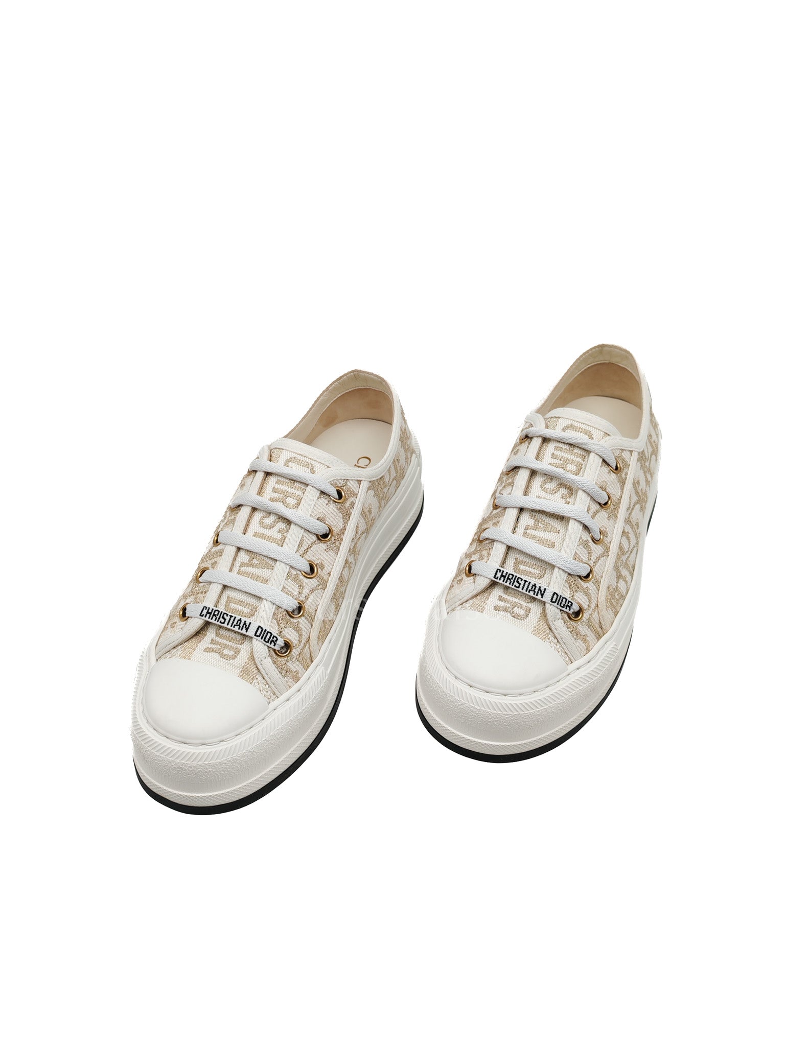 Walk'n'Dior Sneakers in Beige Oblique Embroidered Cotton Motif Size 37 Eu (23cm) | Purse Maison Luxury Bags Shop