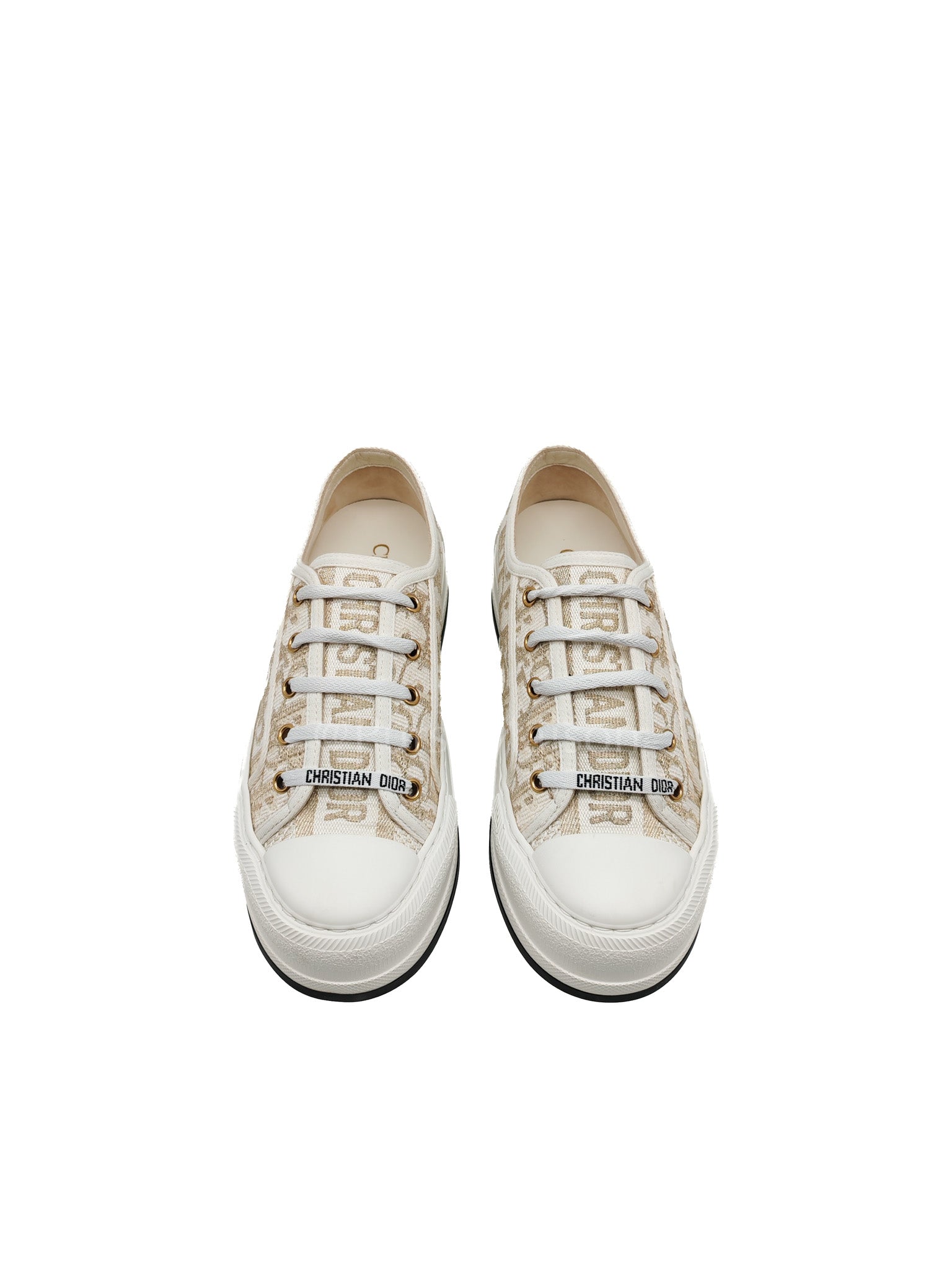 Walk'n'Dior Sneakers in Beige Oblique Embroidered Cotton Motif Size 37 Eu (23cm) | Purse Maison Luxury Bags Shop