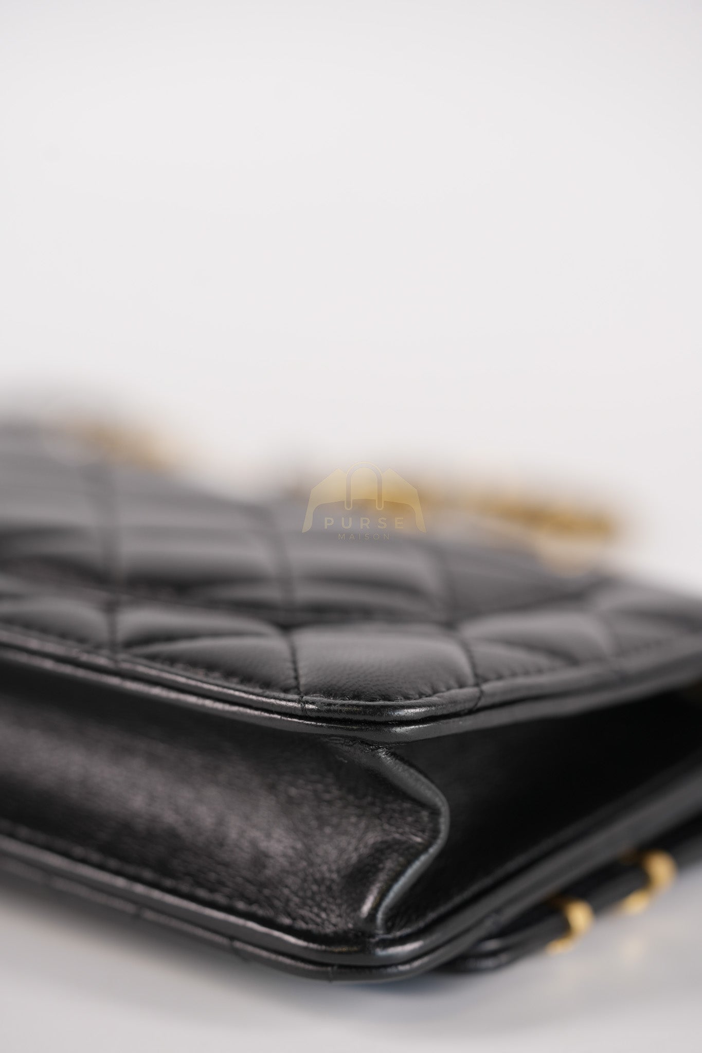 Wallet On Chain Coco Clips (WOC) Quilted Lambskin Leather and Mixed Hardware (Microchip) | Purse Maison Luxury Bags Shop