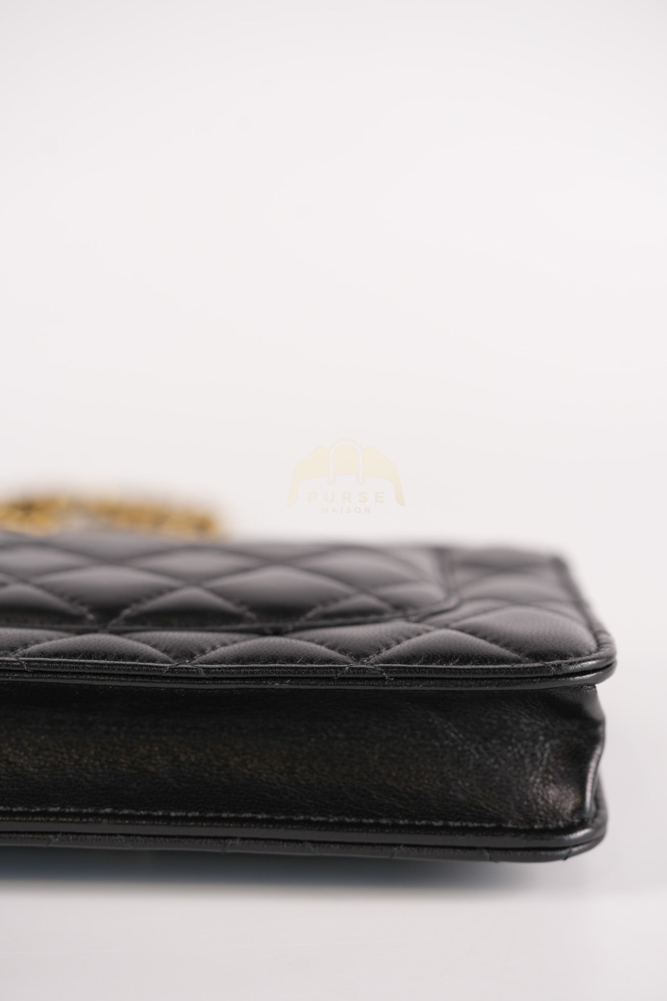 Wallet On Chain Coco Clips (WOC) Quilted Lambskin Leather and Mixed Hardware (Microchip) | Purse Maison Luxury Bags Shop