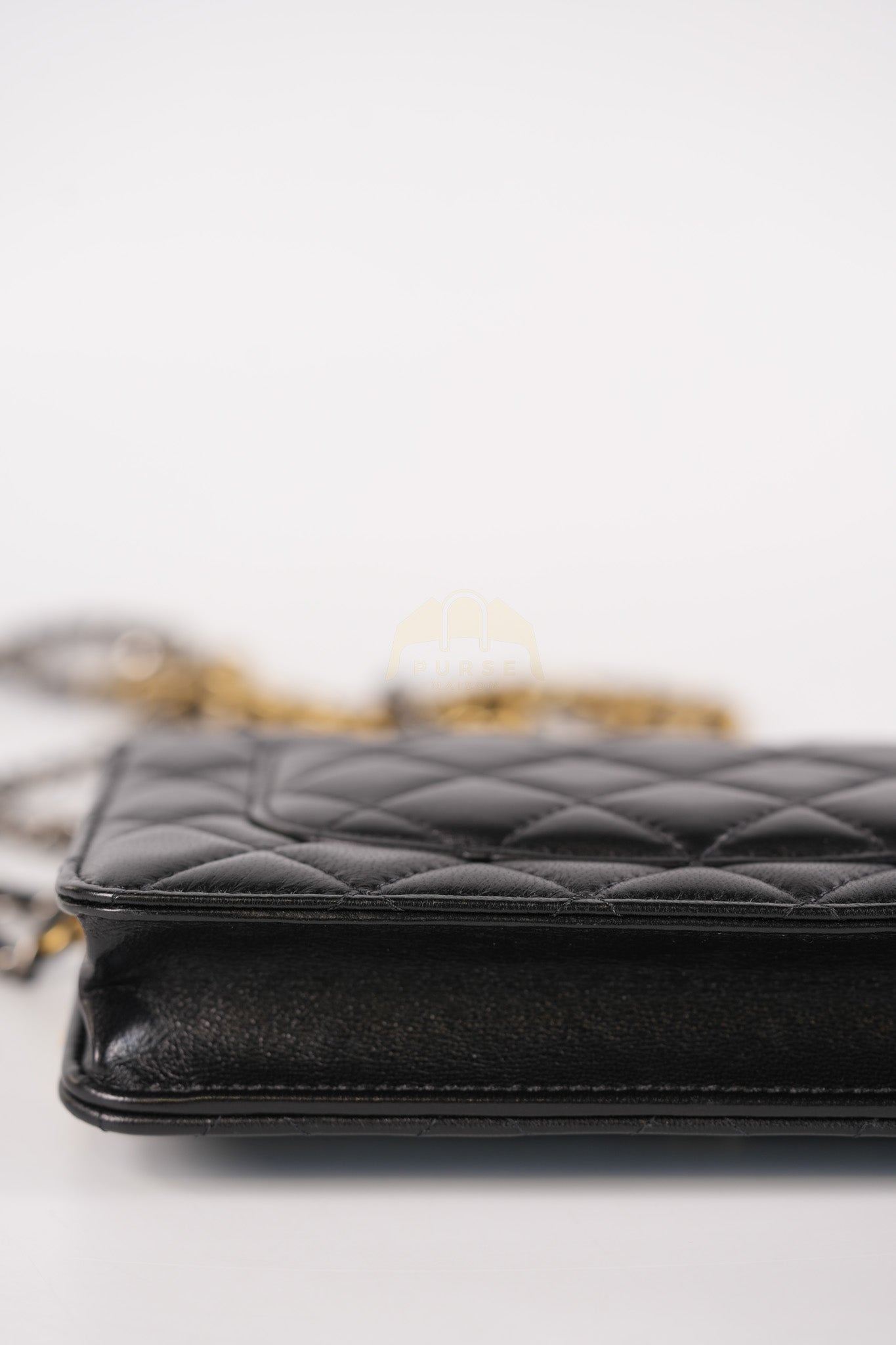 Wallet On Chain Coco Clips (WOC) Quilted Lambskin Leather and Mixed Hardware (Microchip) | Purse Maison Luxury Bags Shop