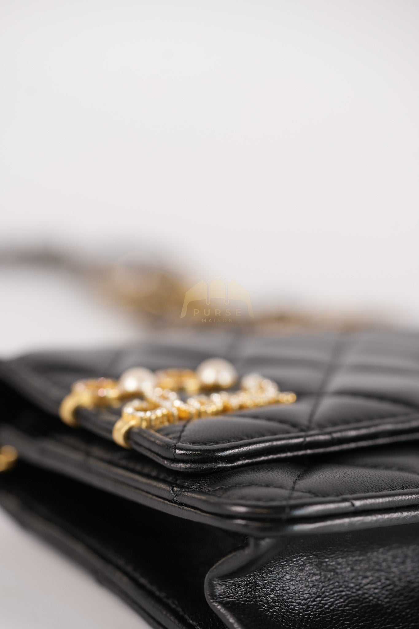 Wallet On Chain Coco Clips (WOC) Quilted Lambskin Leather and Mixed Hardware (Microchip) | Purse Maison Luxury Bags Shop