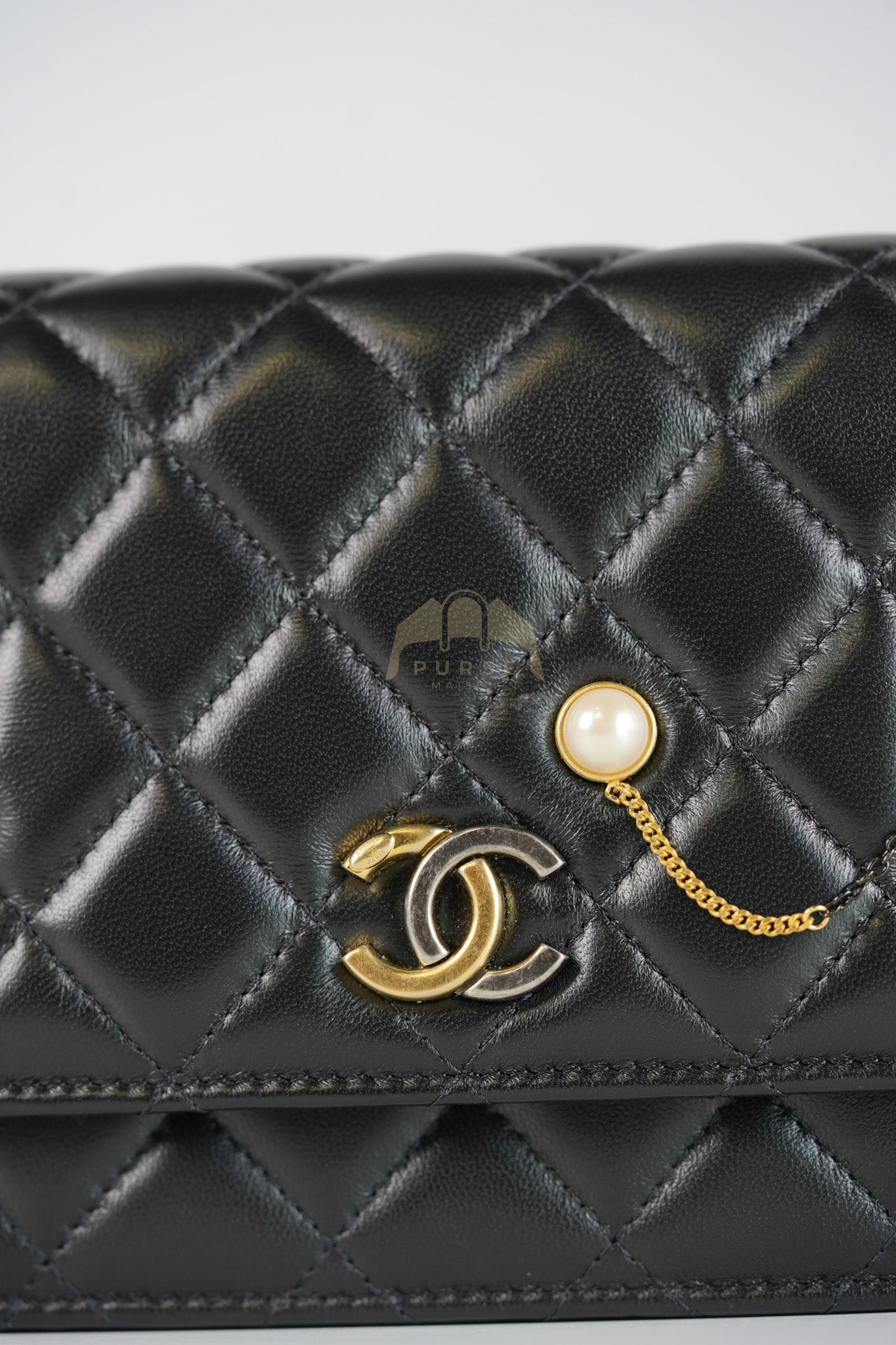 Wallet On Chain Coco Clips (WOC) Quilted Lambskin Leather and Mixed Hardware (Microchip) | Purse Maison Luxury Bags Shop