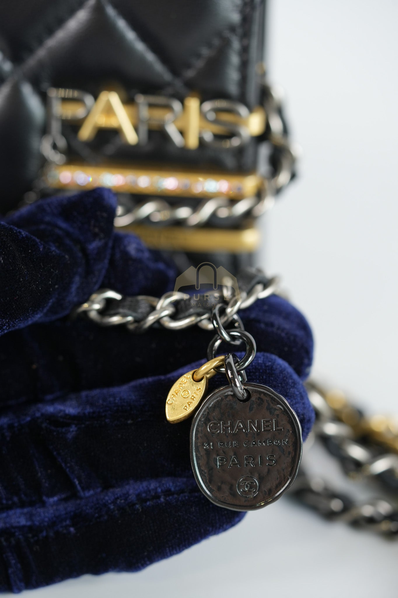 Wallet On Chain Coco Clips (WOC) Quilted Lambskin Leather and Mixed Hardware (Microchip) | Purse Maison Luxury Bags Shop