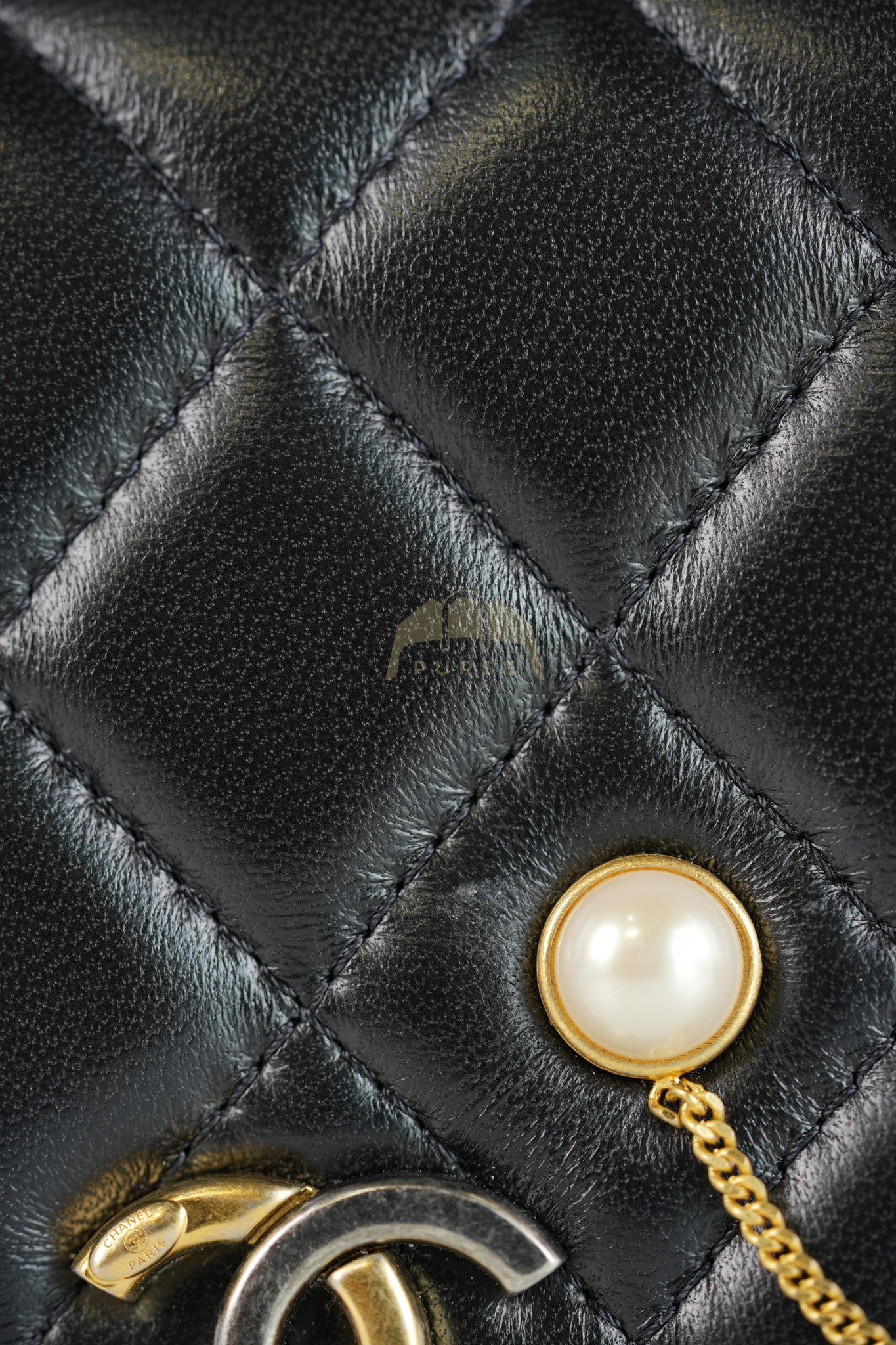 Wallet On Chain Coco Clips (WOC) Quilted Lambskin Leather and Mixed Hardware (Microchip) | Purse Maison Luxury Bags Shop