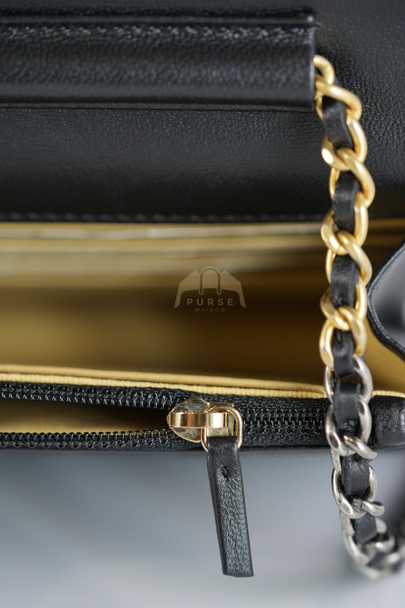 Wallet On Chain Coco Clips (WOC) Quilted Lambskin Leather and Mixed Hardware (Microchip) | Purse Maison Luxury Bags Shop