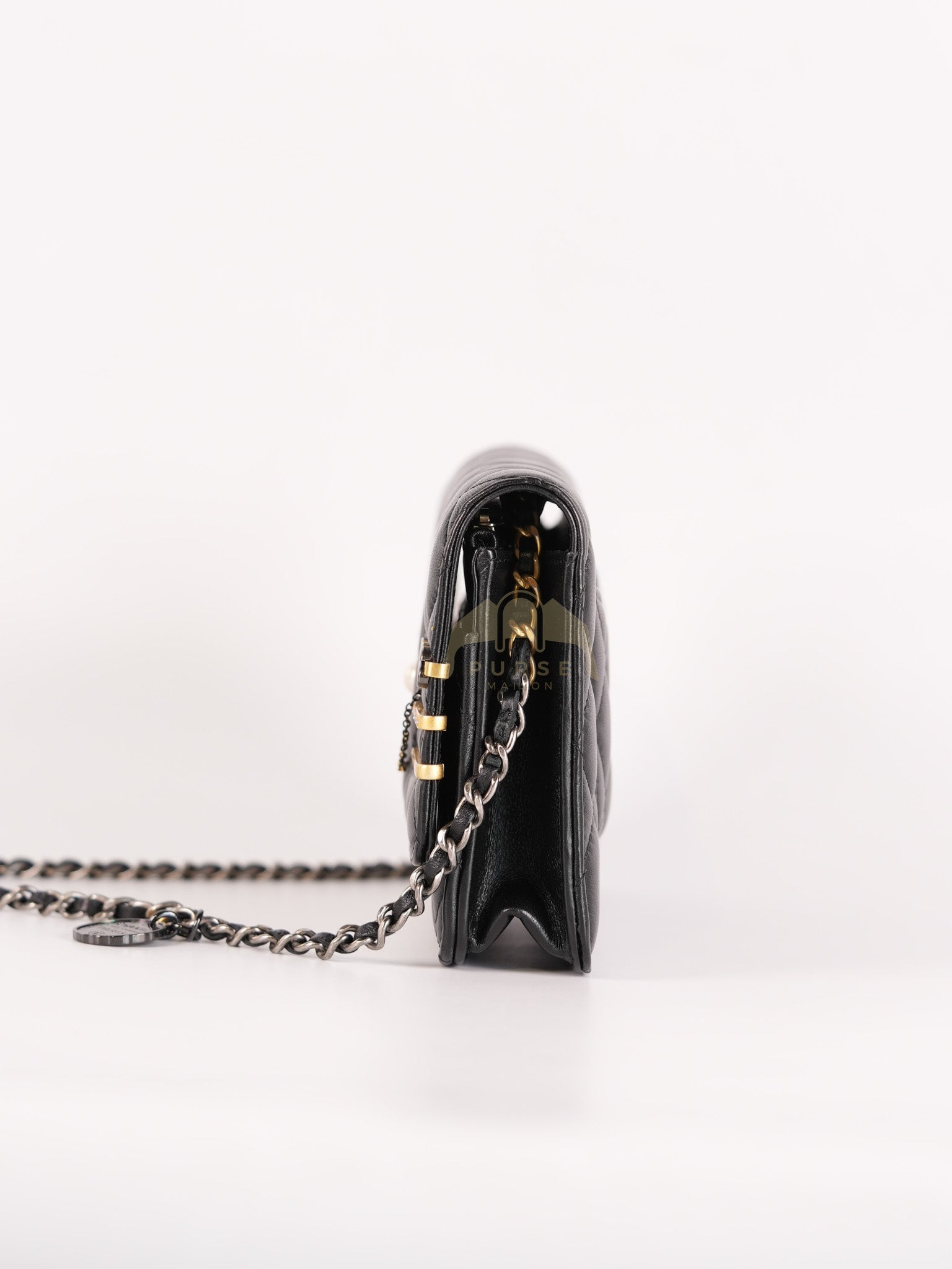 Wallet On Chain Coco Clips (WOC) Quilted Lambskin Leather and Mixed Hardware (Microchip) | Purse Maison Luxury Bags Shop