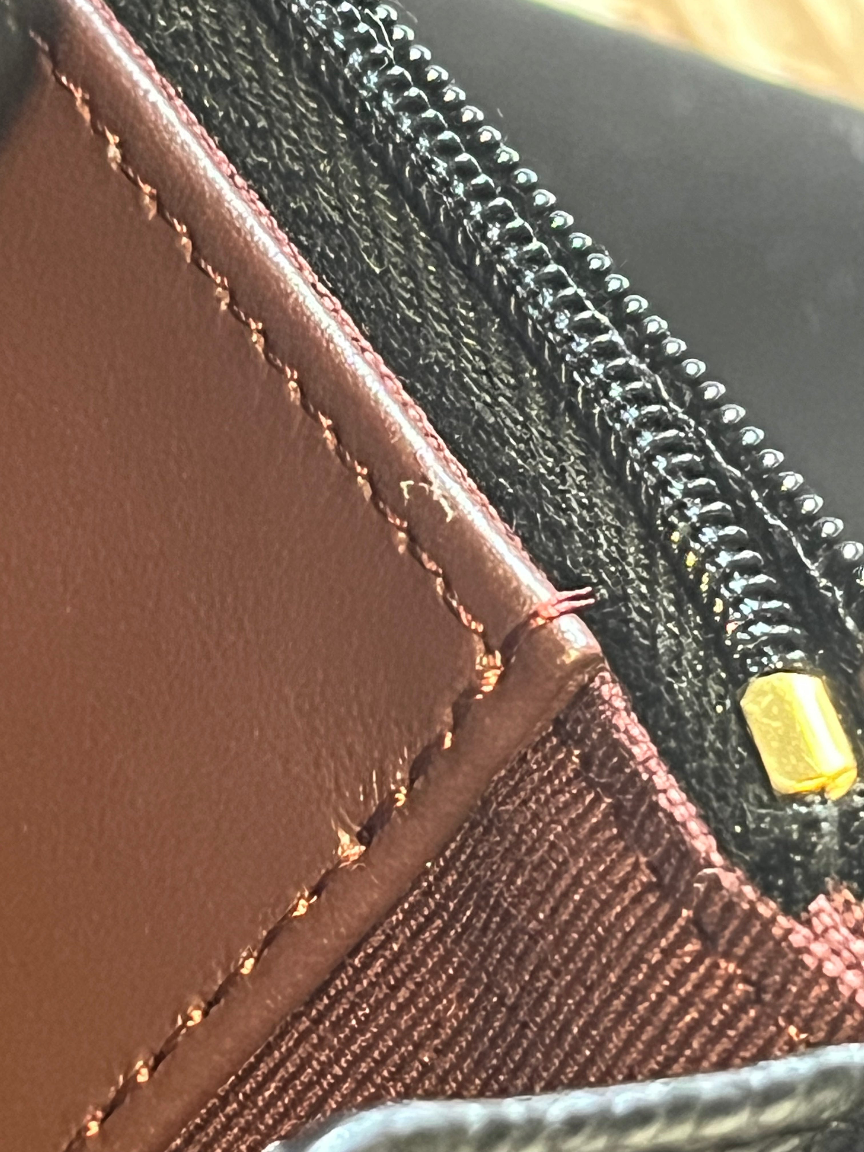 Wallet On Chain in Black Caviar Leather Gold Hardware (Microchip) | Purse Maison Luxury Bags Shop