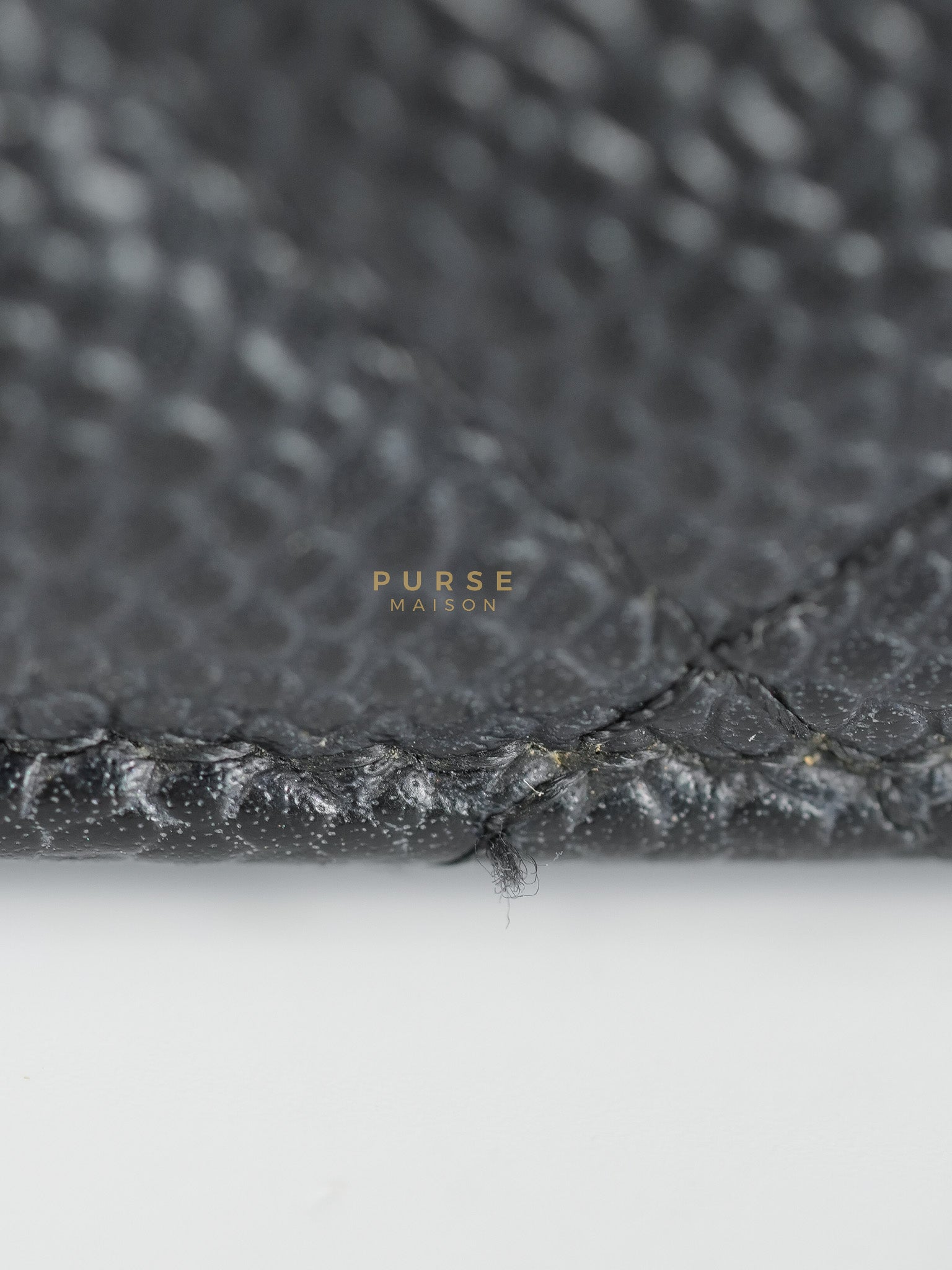 Wallet on Chain in Black Quilted Caviar Leather & Gold Hardware Series 26 | Purse Maison Luxury Bags Shop