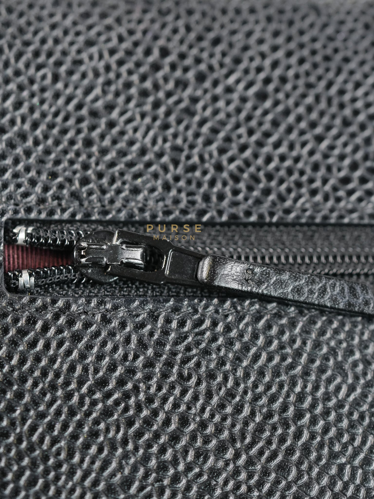 Wallet on Chain in Black Quilted Caviar Leather & Gold Hardware Series 26 | Purse Maison Luxury Bags Shop