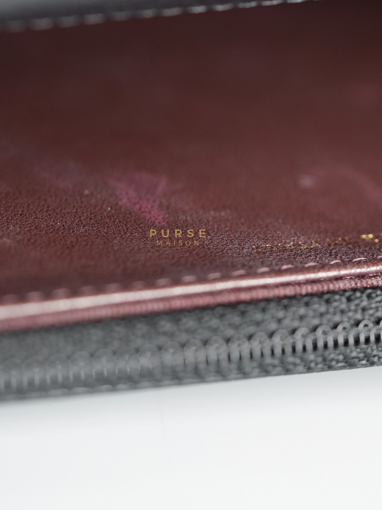 Wallet on Chain in Black Quilted Caviar Leather & Gold Hardware Series 26 | Purse Maison Luxury Bags Shop