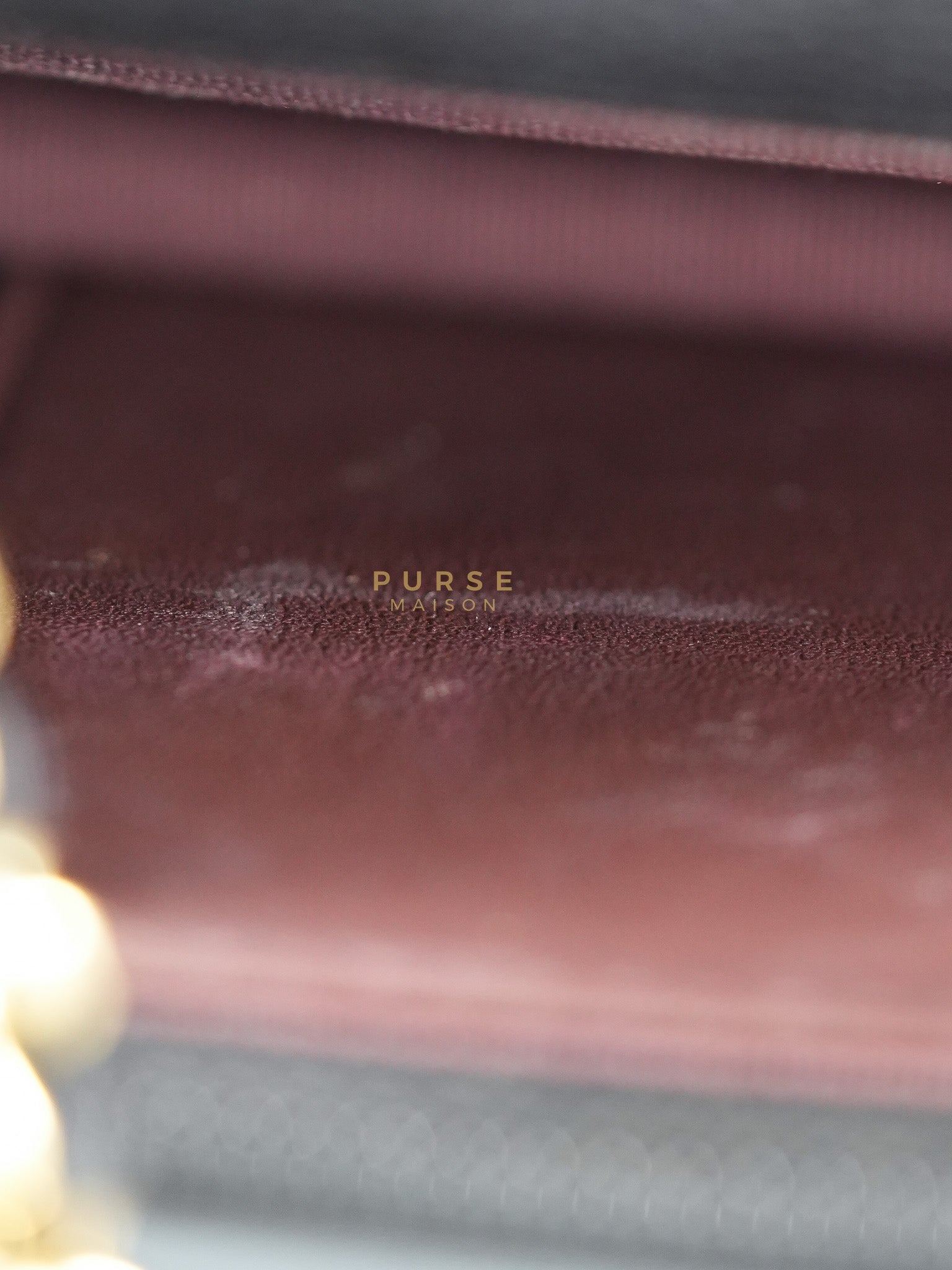 Wallet on Chain in Black Quilted Caviar Leather & Gold Hardware Series 26 | Purse Maison Luxury Bags Shop