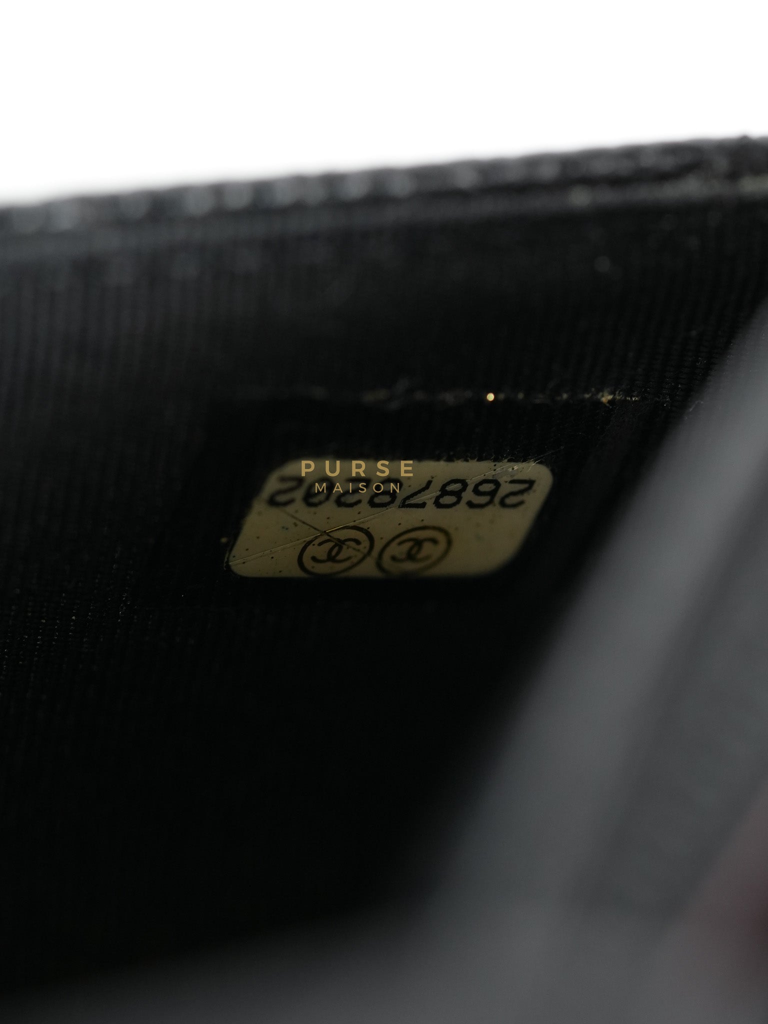 Wallet on Chain in Black Quilted Caviar Leather & Gold Hardware Series 26 | Purse Maison Luxury Bags Shop