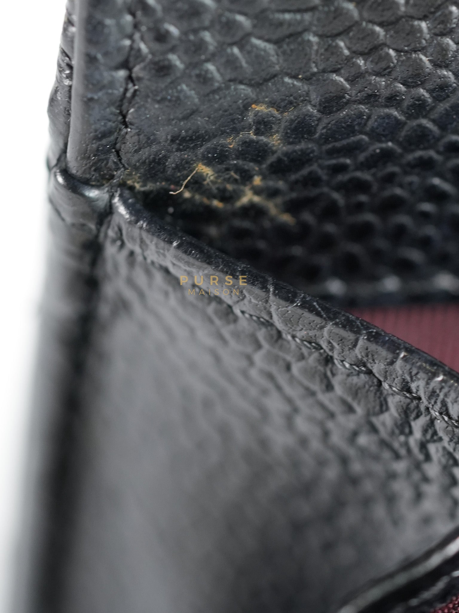 Wallet on Chain in Black Quilted Caviar Leather & Gold Hardware Series 26 | Purse Maison Luxury Bags Shop